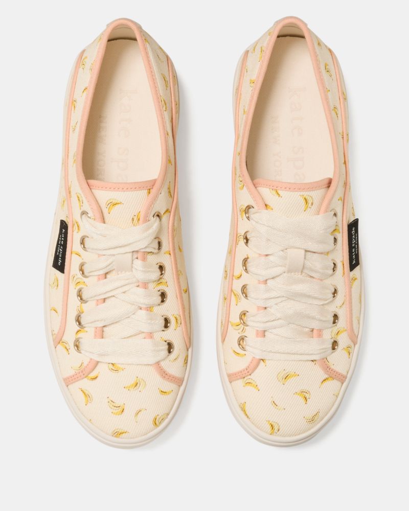 Katespade Sam Icon Platform Sneaker Cream