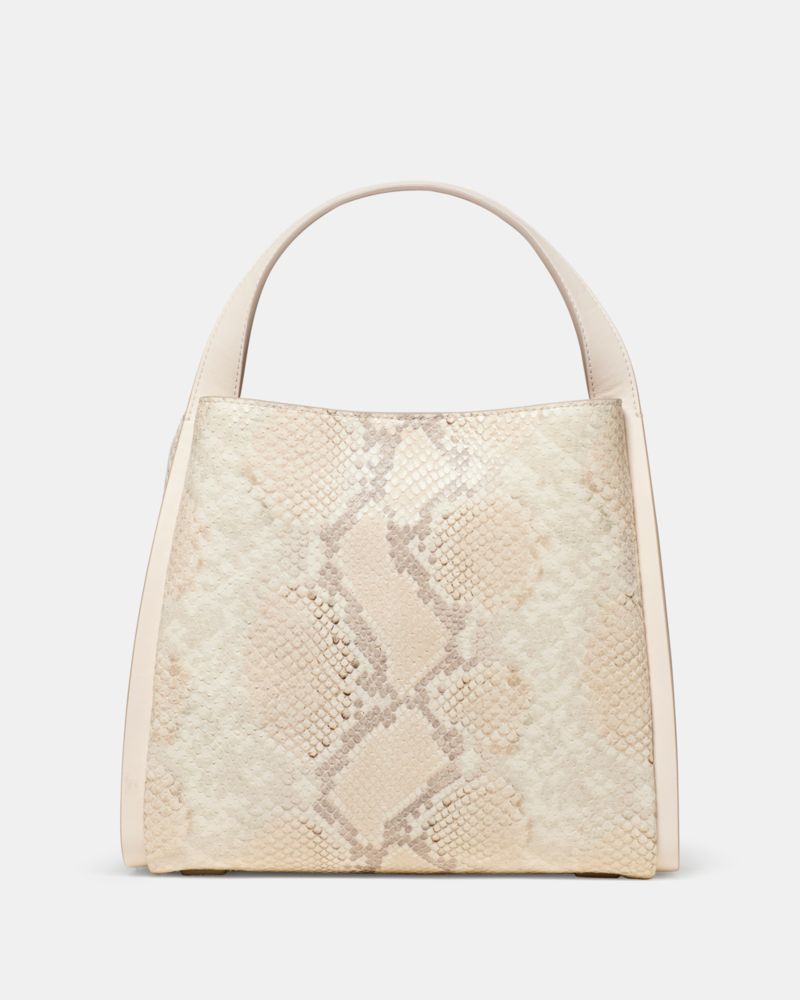 KateSpade Knott Snake Embossed Carryall Bag Natural Multi