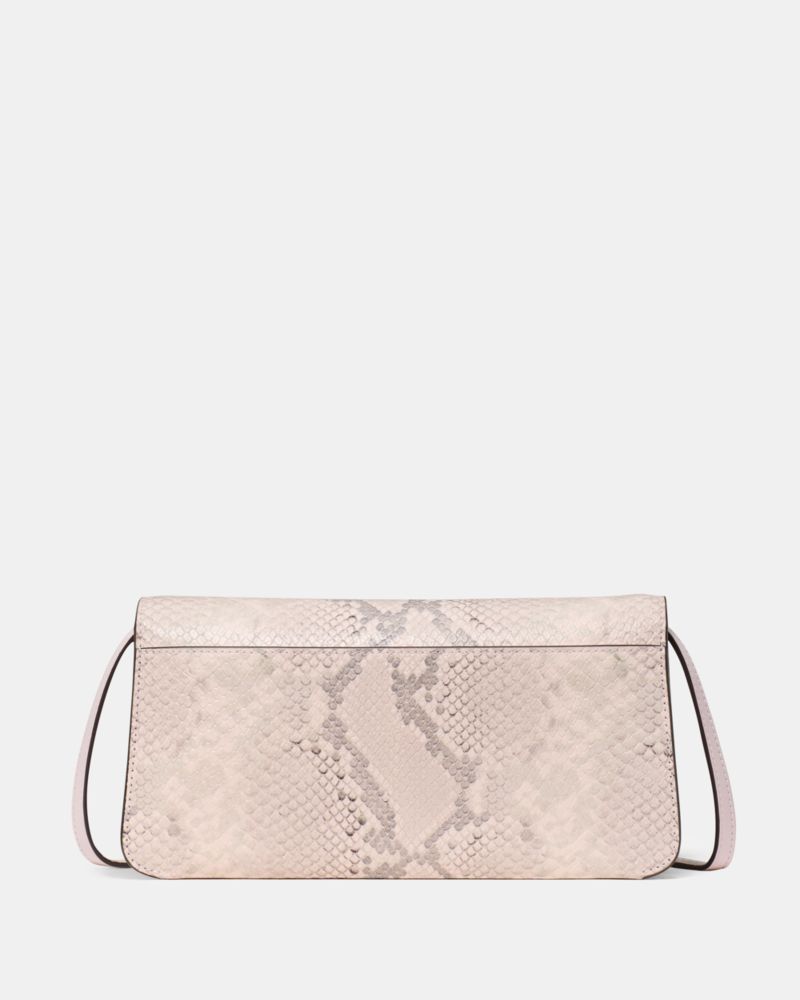 KateSpade Ivy Snake Embossed Crossbody Bag Pink Multi