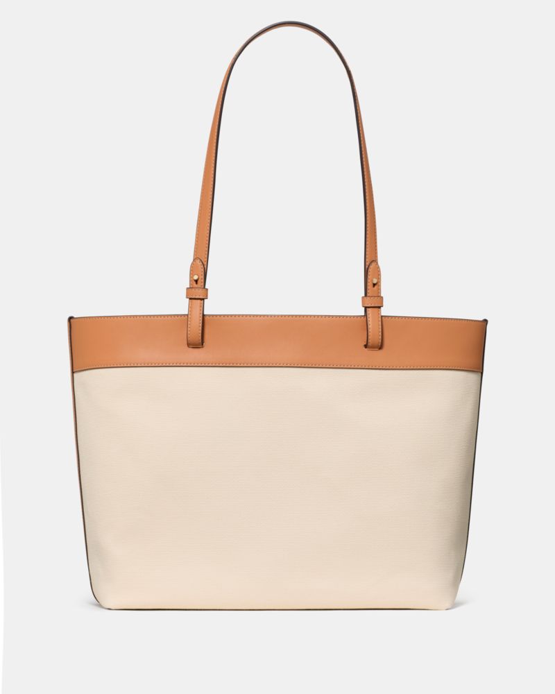 KateSpade Tessa Tote Bag With Charm Light Saddle Multi
