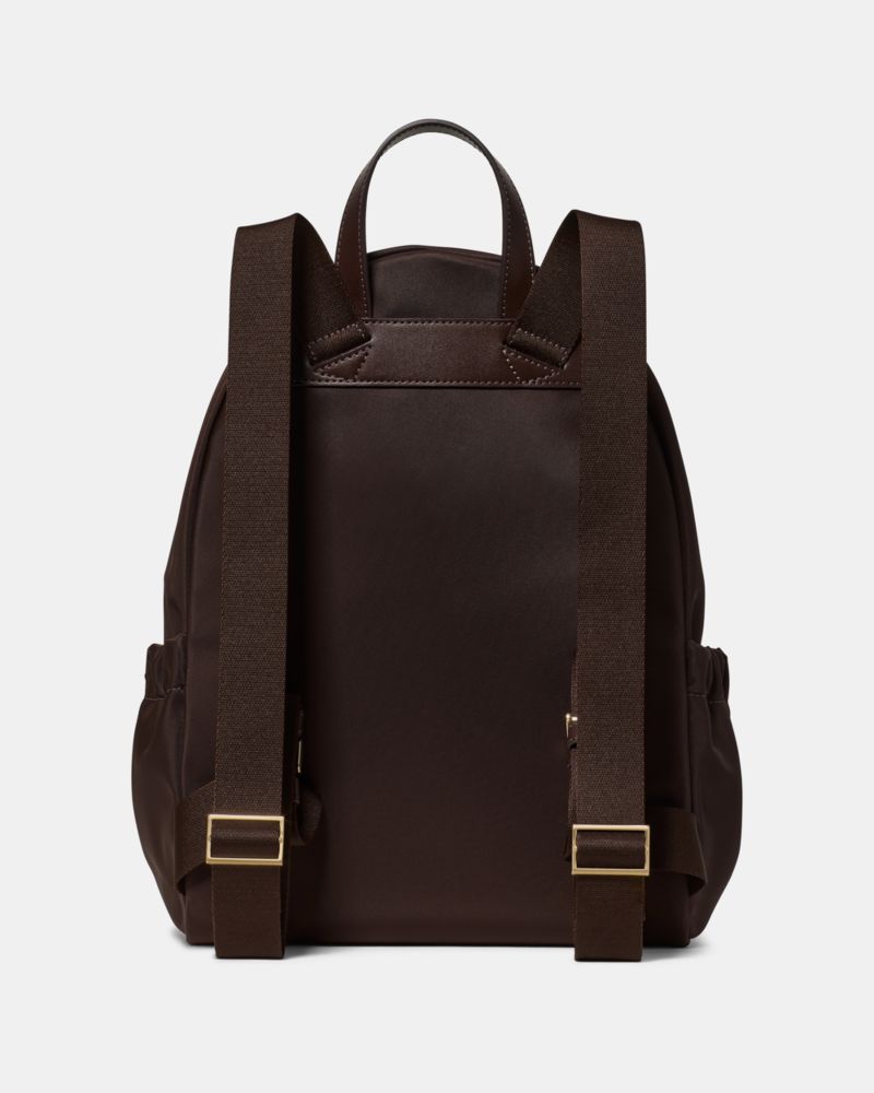KateSpade Carter Nylon Dome Backpack Hot Fudge