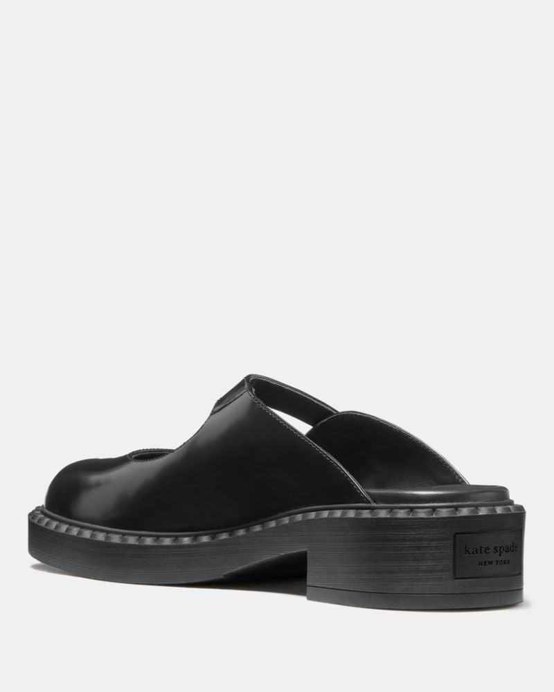 Katespade Halo Mary Jane Mule Flat Black