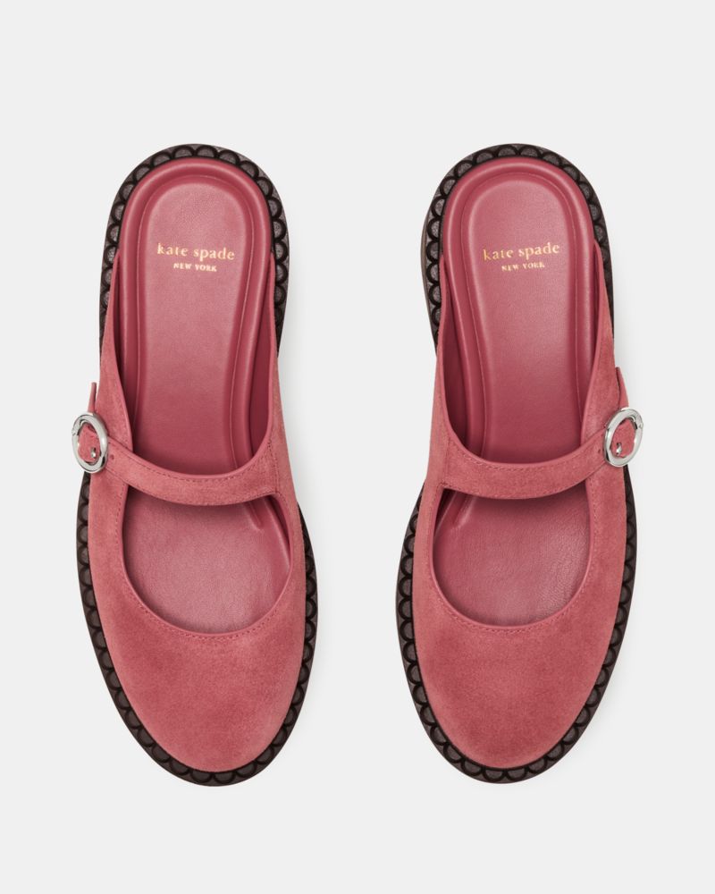 Katespade Halo Mary Jane Mule Flat Pomegranate