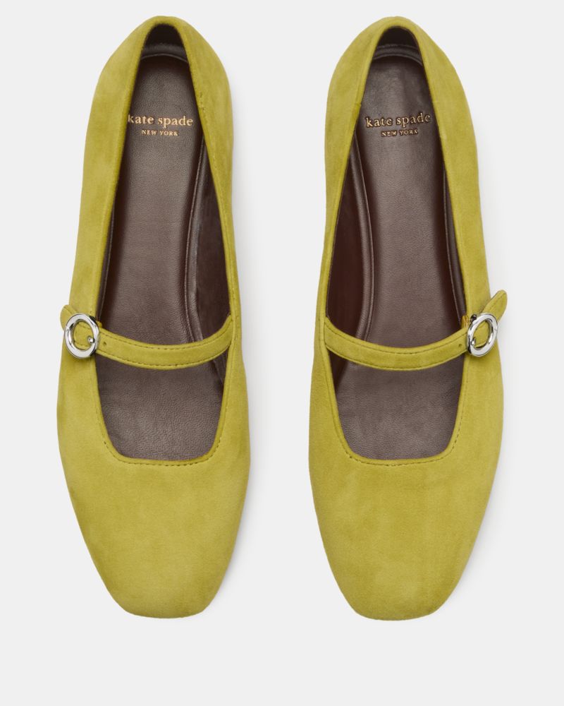 Katespade Halo Mary Jane Flat Light Laurel Leaf