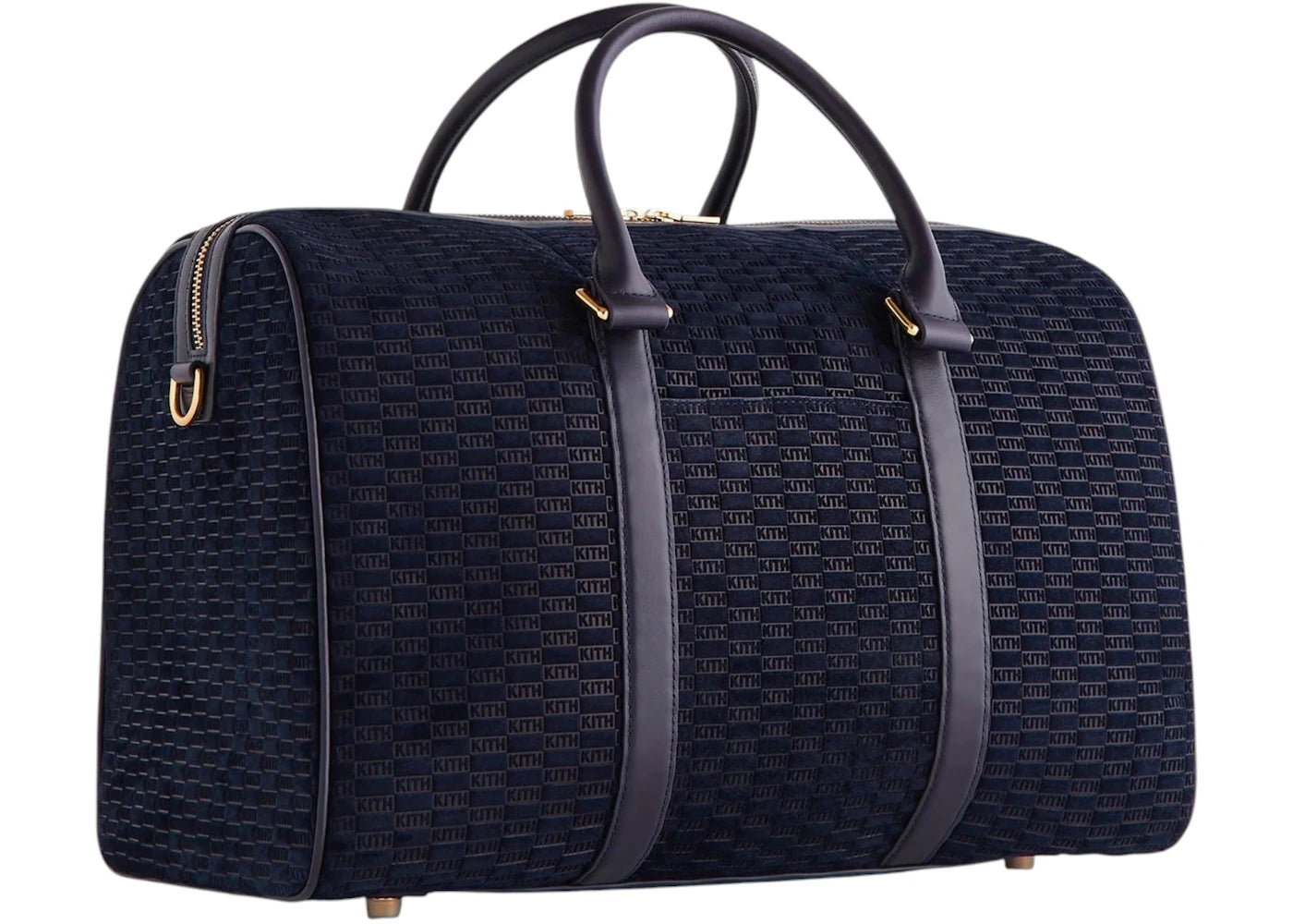 Kith Monogram Suede Traveler K40 Bag Ink