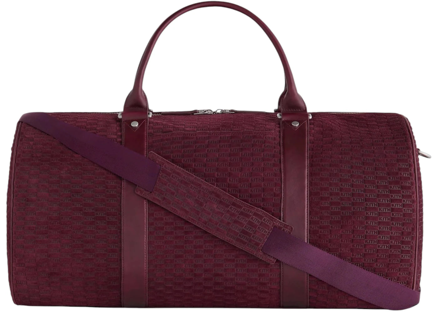 Kith Monogram Suede Traveler K55 Bag Magma