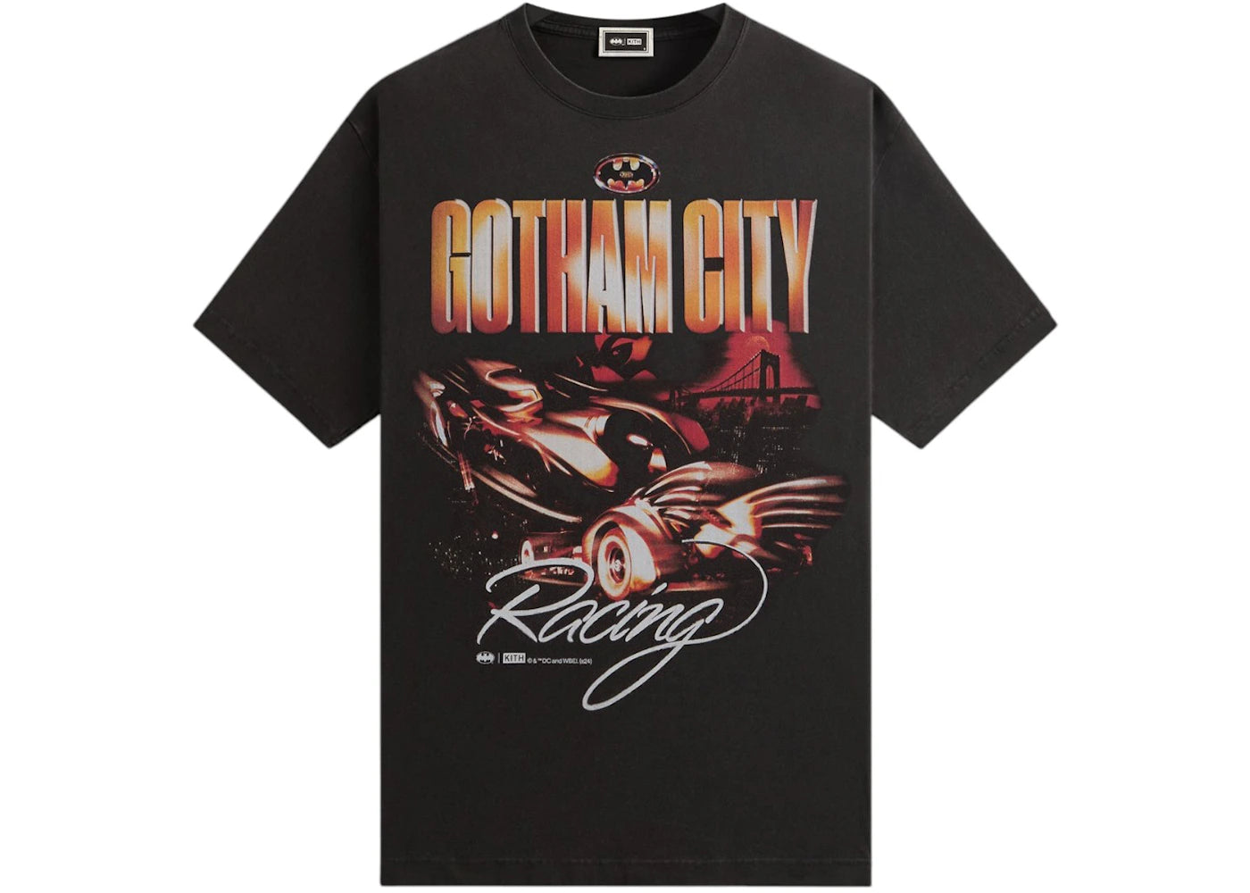 kith x batman batmobile vintage tee black