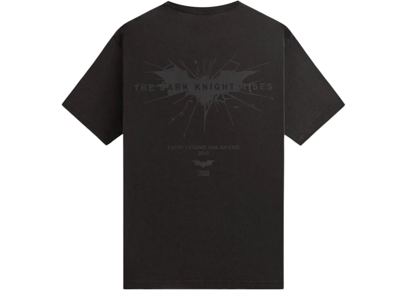 kith x batman dark knight cw vintage tee black