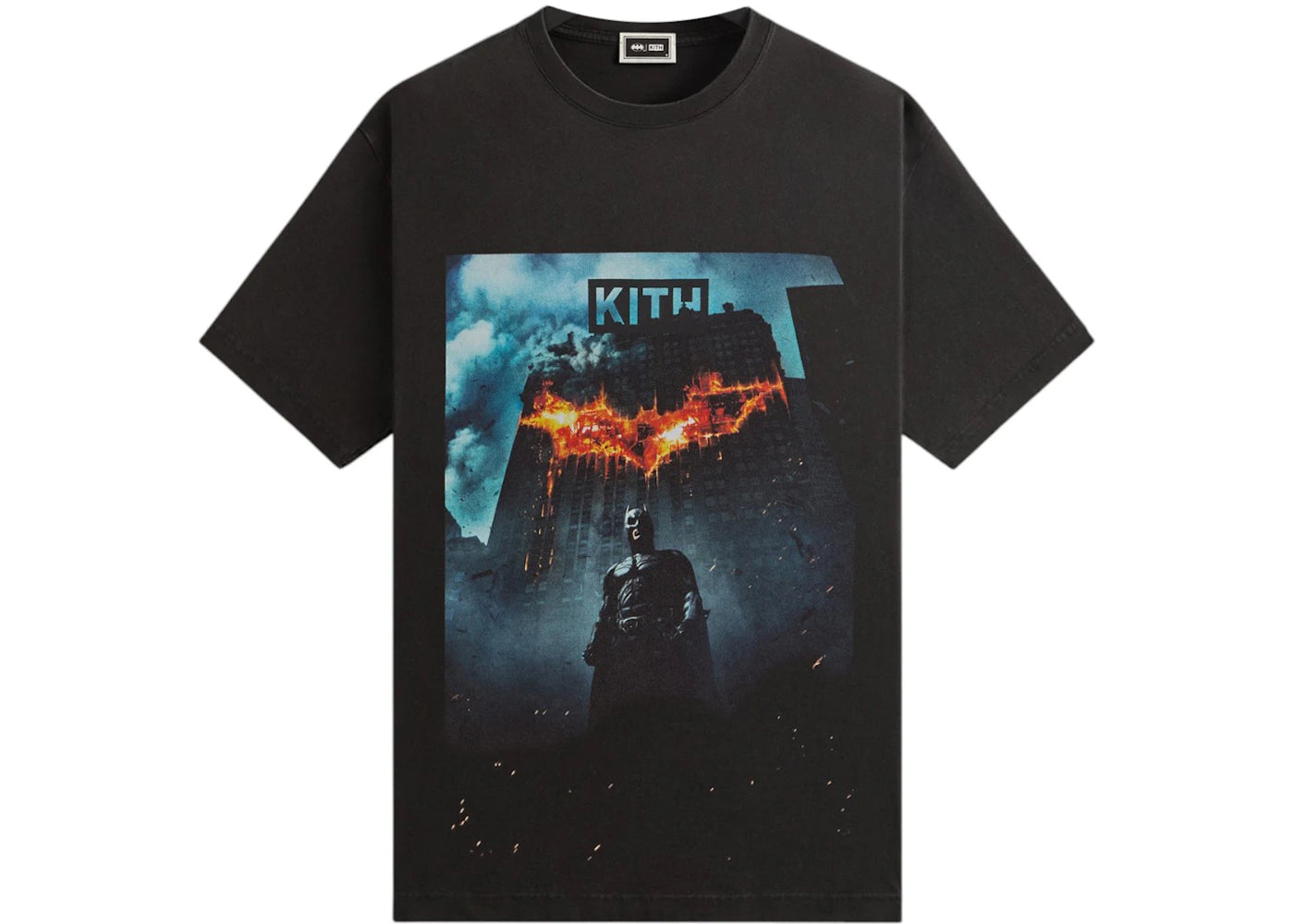 kith x batman dark knight international vintage tee black