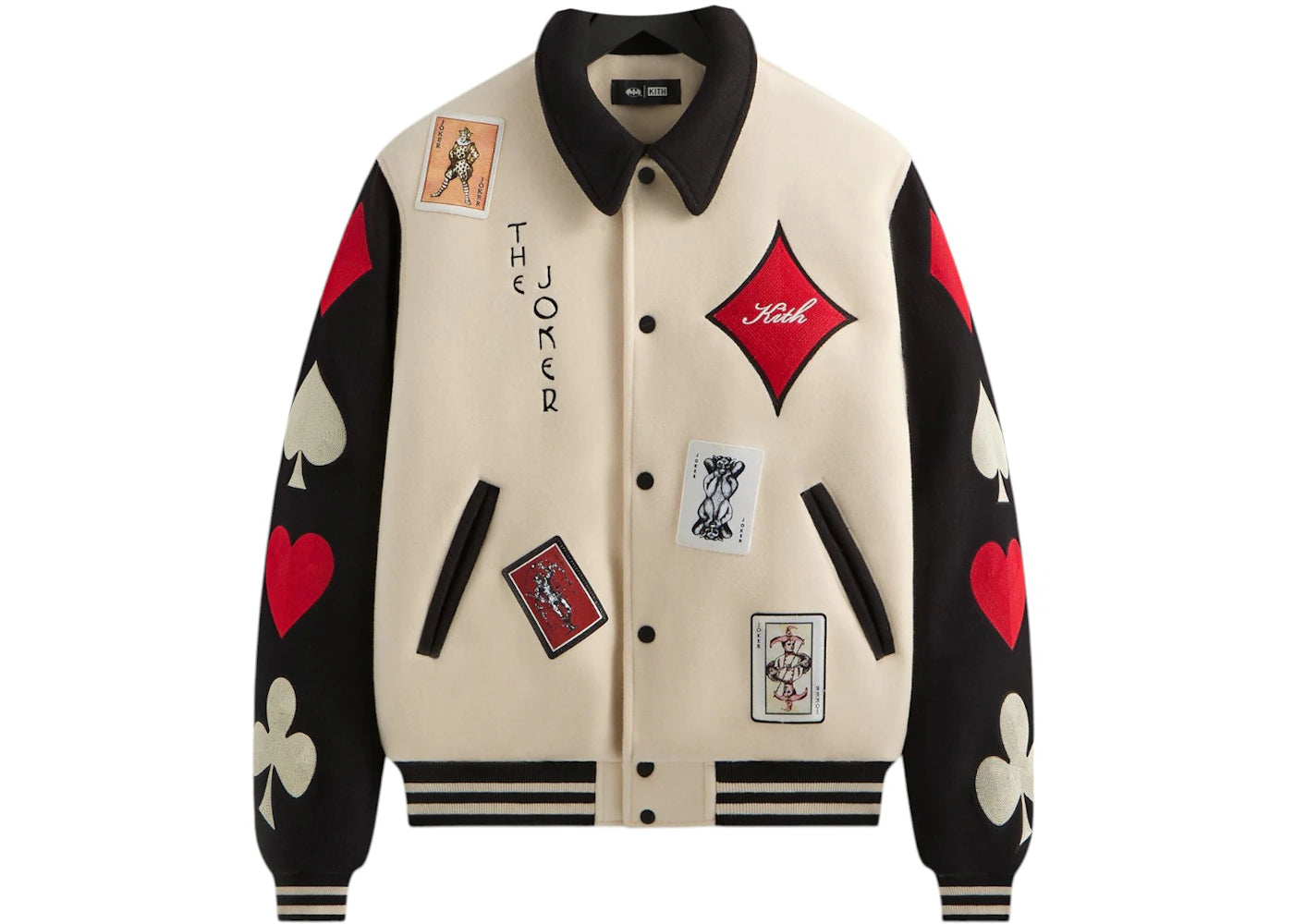 kith x batman joker wool coaches jacket sandrift