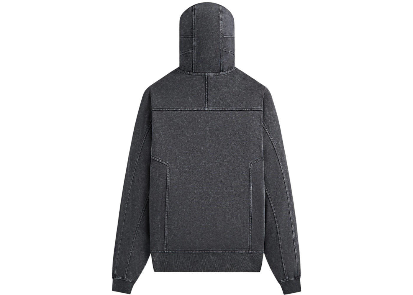 kith x batman quarter zip moto hoodie black