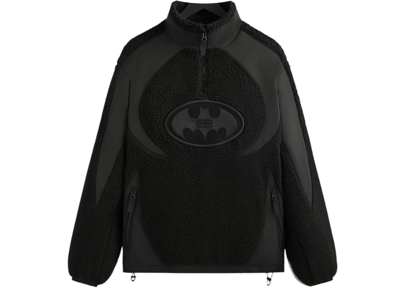 kith x batman quarter zip sherpa jacket black