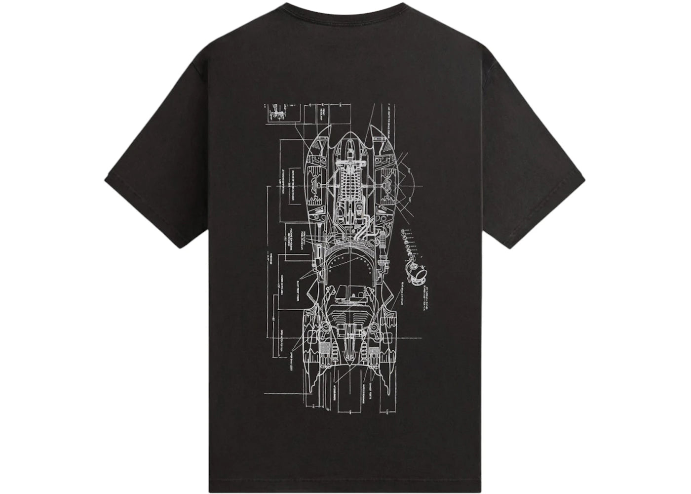 kith x batman schematics vintage tee black