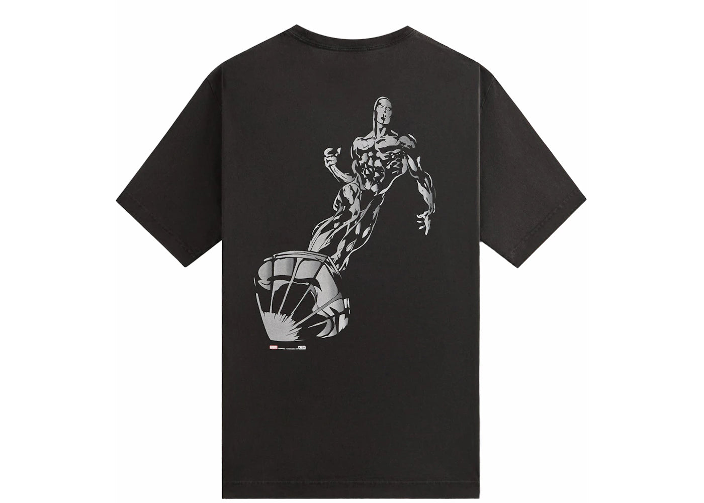 kith x marvel silver surfer vintage tee black