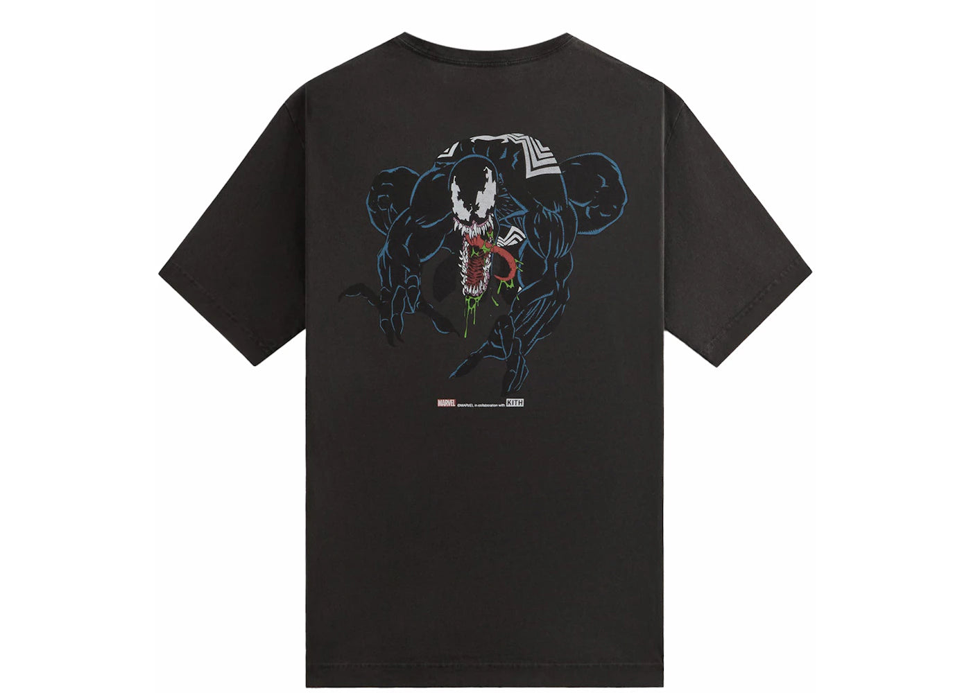 kith x marvel venom vintage tee black