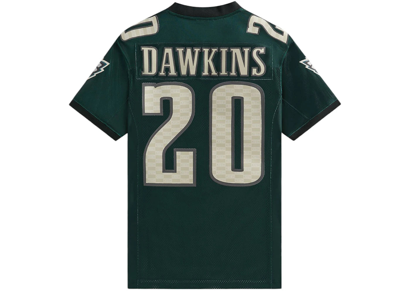 kith x mitchell & ness nfl brian dawkins jersey pea green