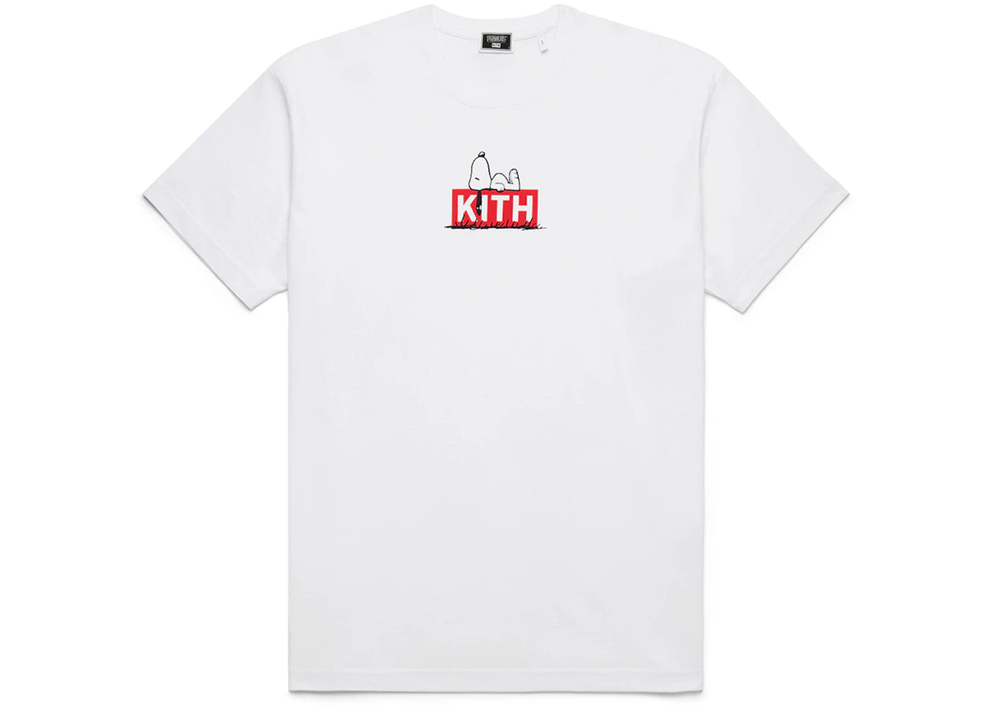kith x peanuts doghouse tee white