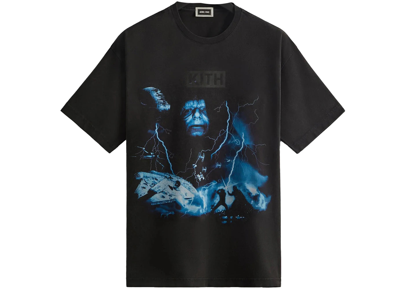 kith x star wars emperor vintage tee black ph