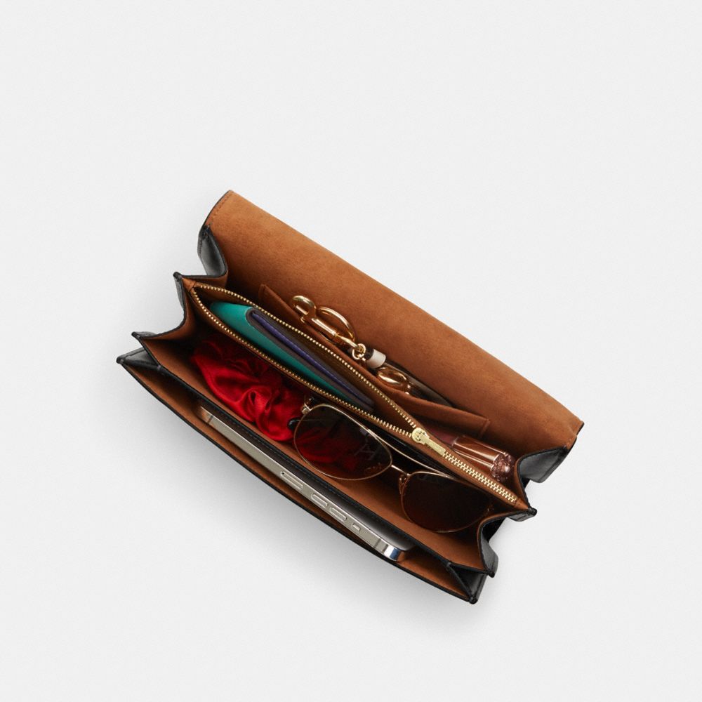 Coach Klare Envelope Crossbody Bag Gold True Red