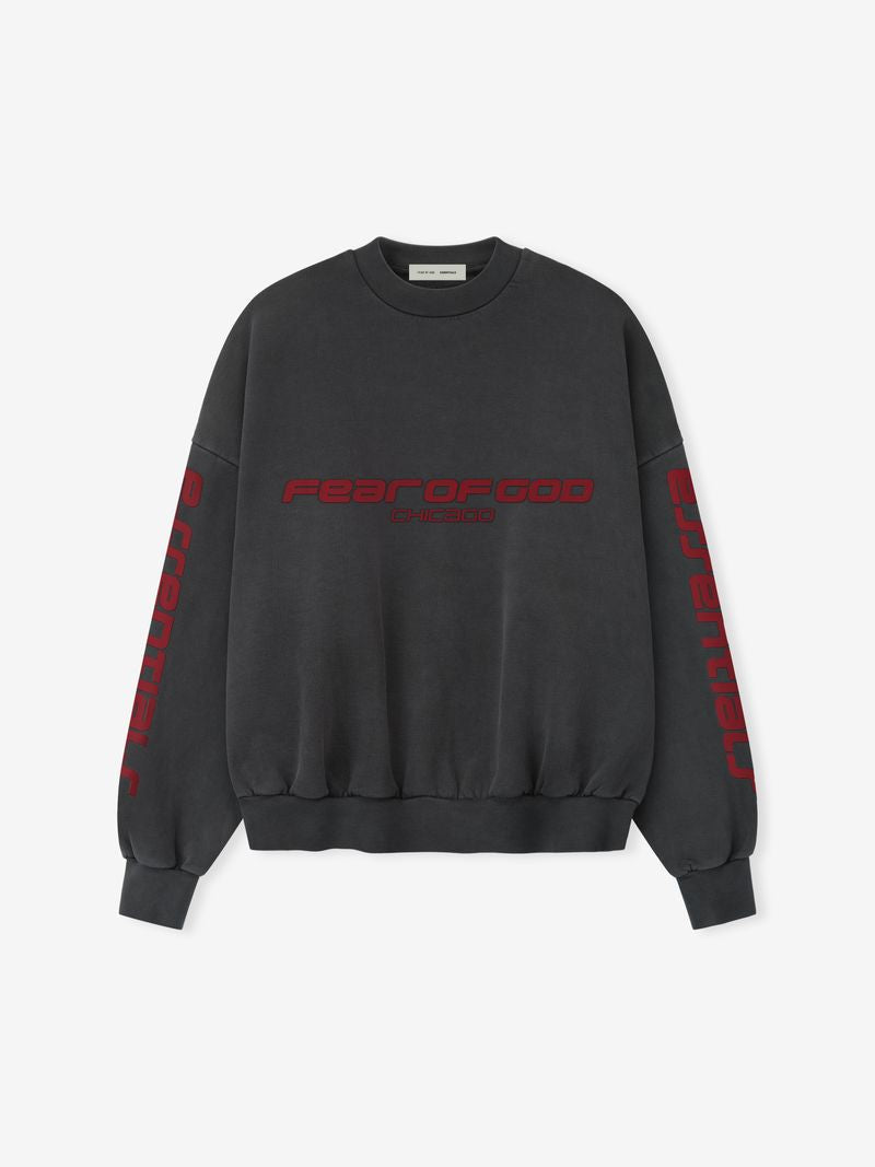 Essentials Chicago Heavy Fleece Cropped Sweatshirt Iron Grey