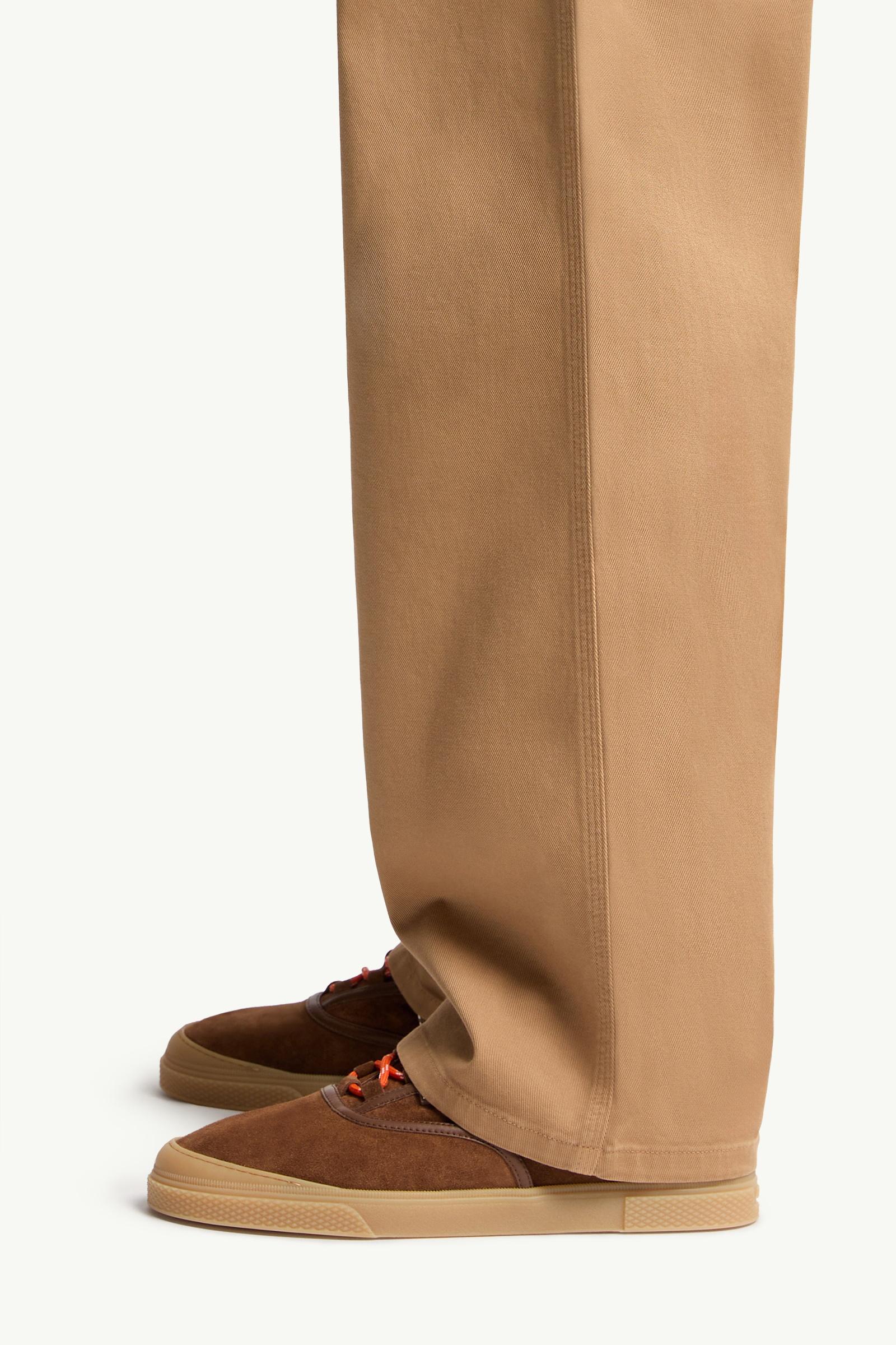 Moncler Cargo Cotton Blend Gabardine Pants Camel Beige Camel Beige