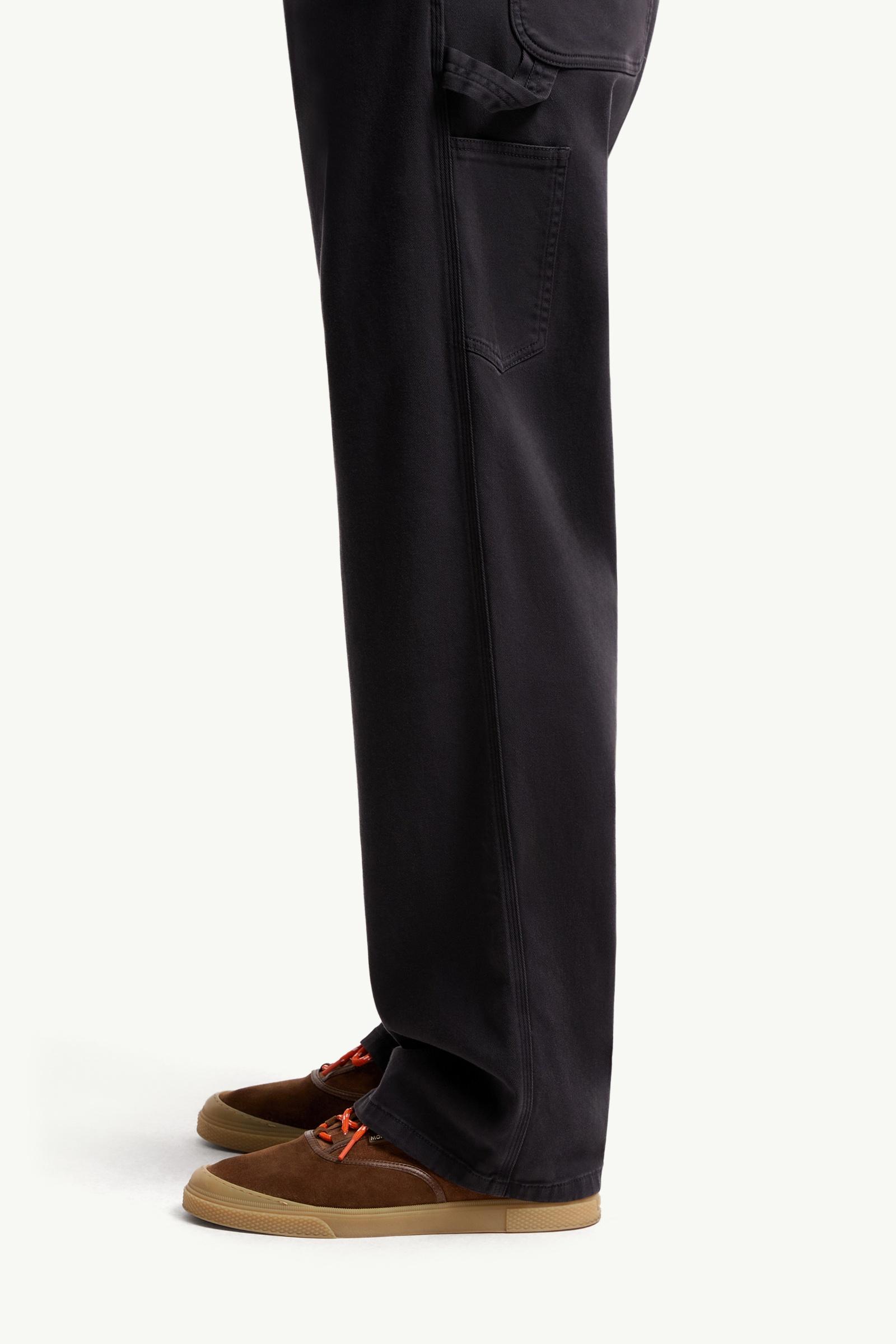 Moncler Cargo Cotton Blend Gabardine Pants Navy Blue Navy Blue