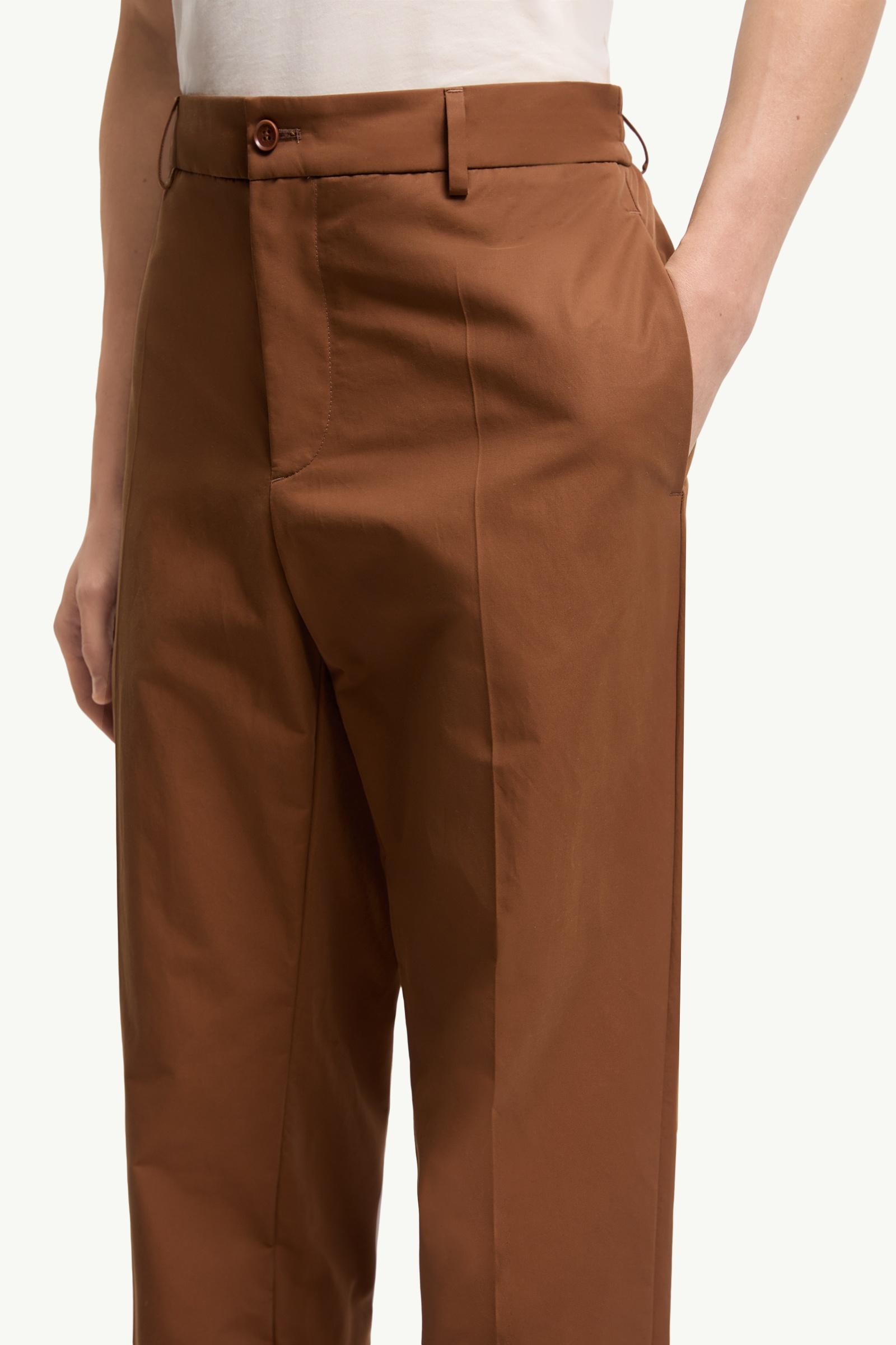 Moncler Technical Cotton Blend Pants Light Brown Light Brown