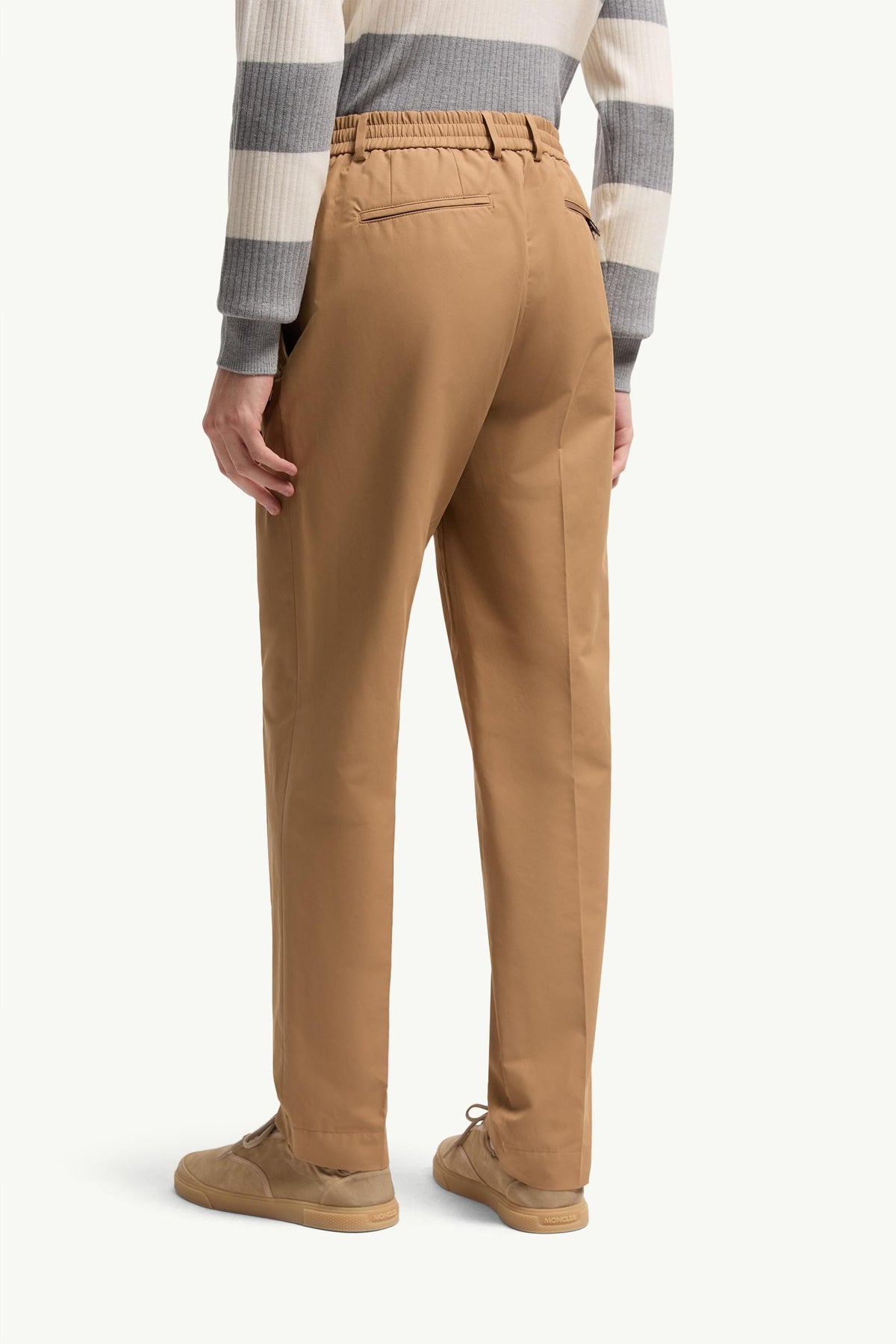 Moncler Technical Cotton Blend Pants Beige Beige