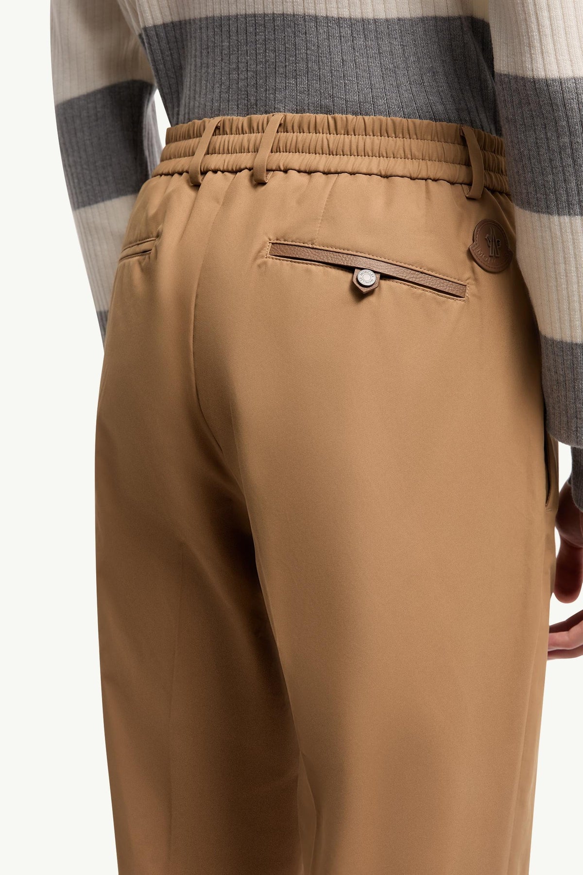 Moncler Technical Cotton Blend Pants Beige Beige