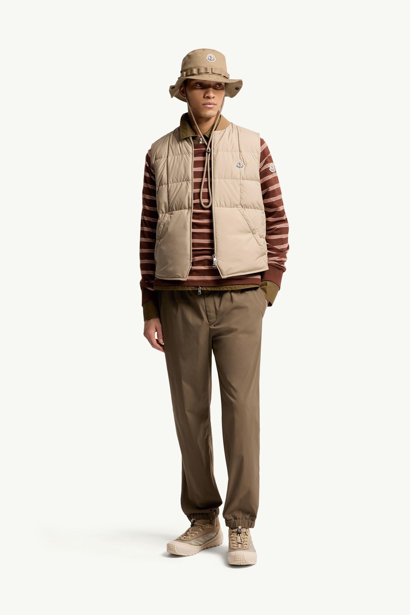 Moncler Striped Stretch Jogging Pants Olive Green Olive Green