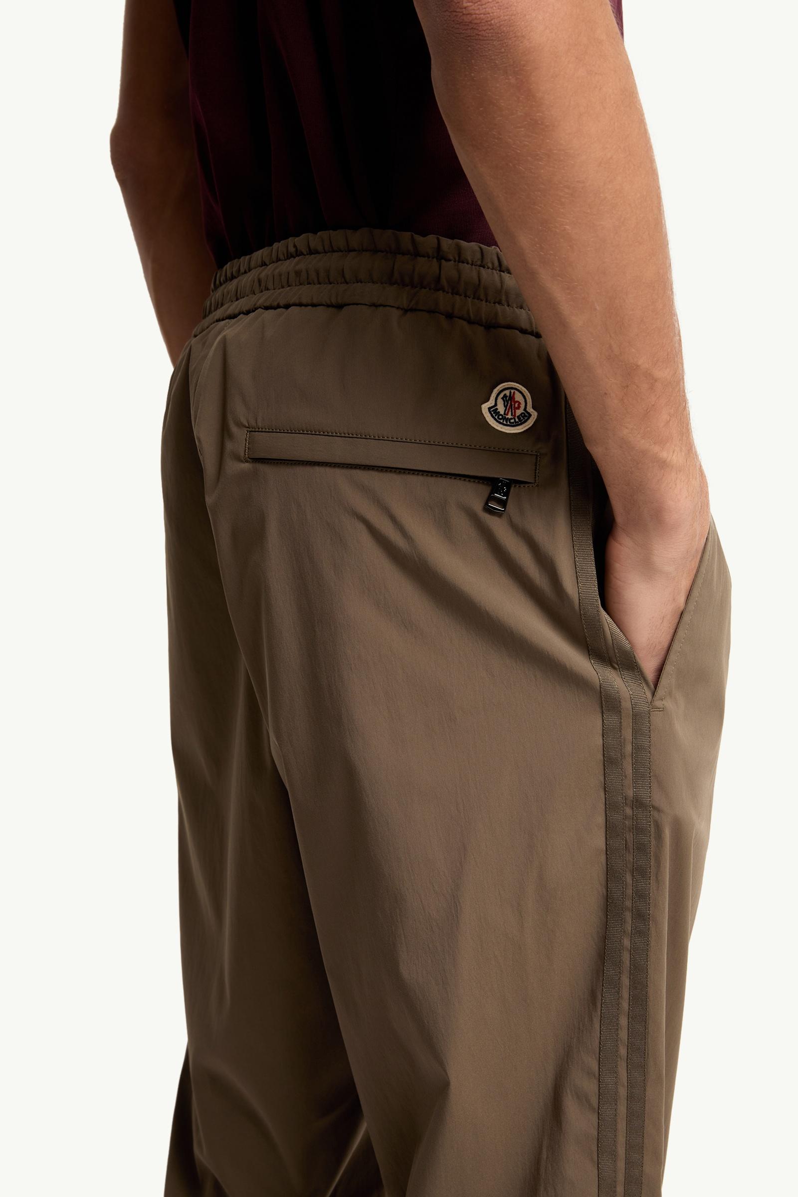 Moncler Striped Stretch Jogging Pants Olive Green Olive Green