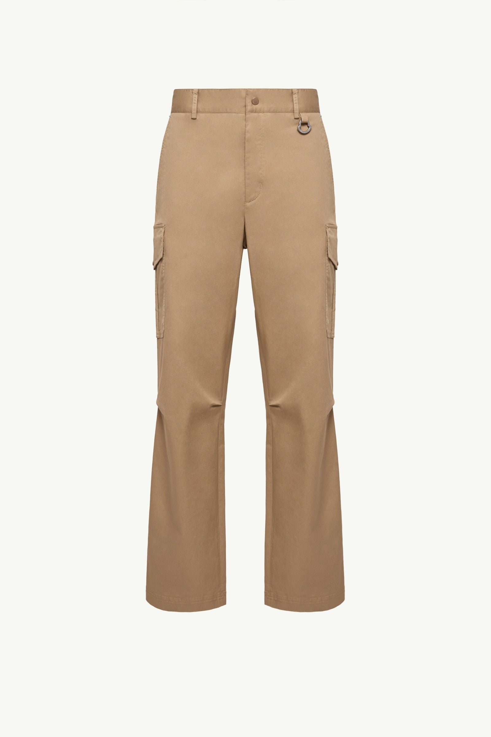 Moncler Cargo Cotton Blend Gabardine Pants Beige Beige