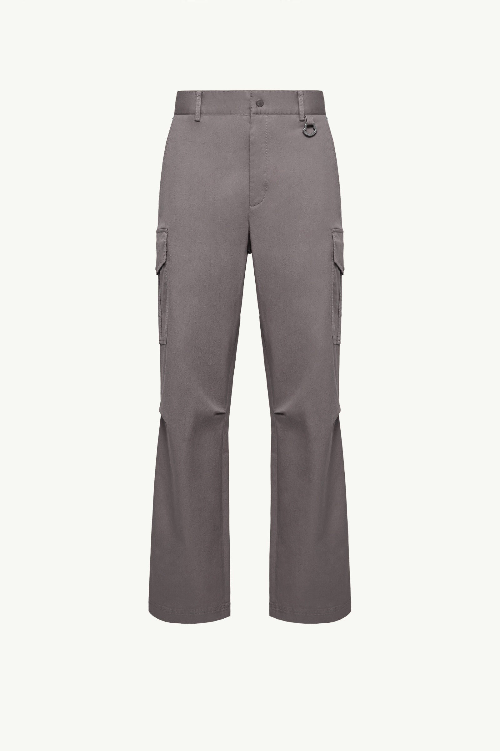 Moncler Cargo Cotton Blend Gabardine Pants Grey Grey