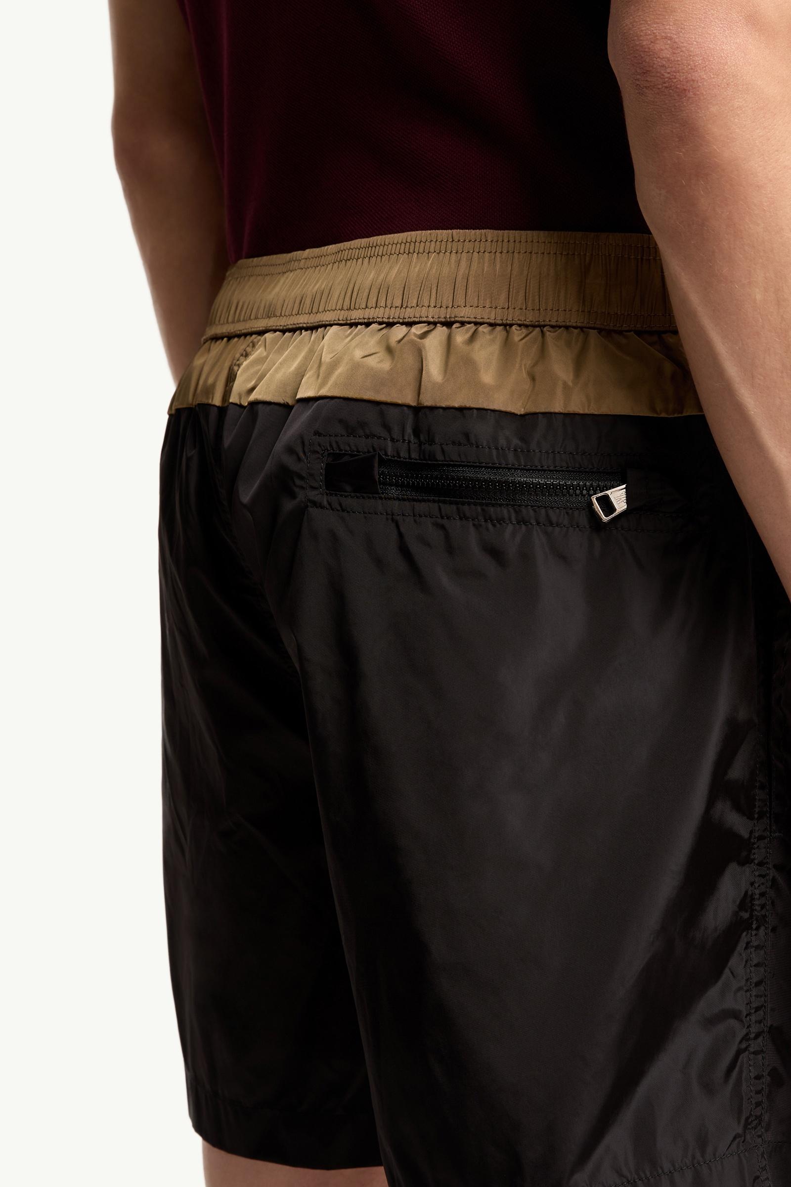 Moncler Contrast Swim Shorts Black Black