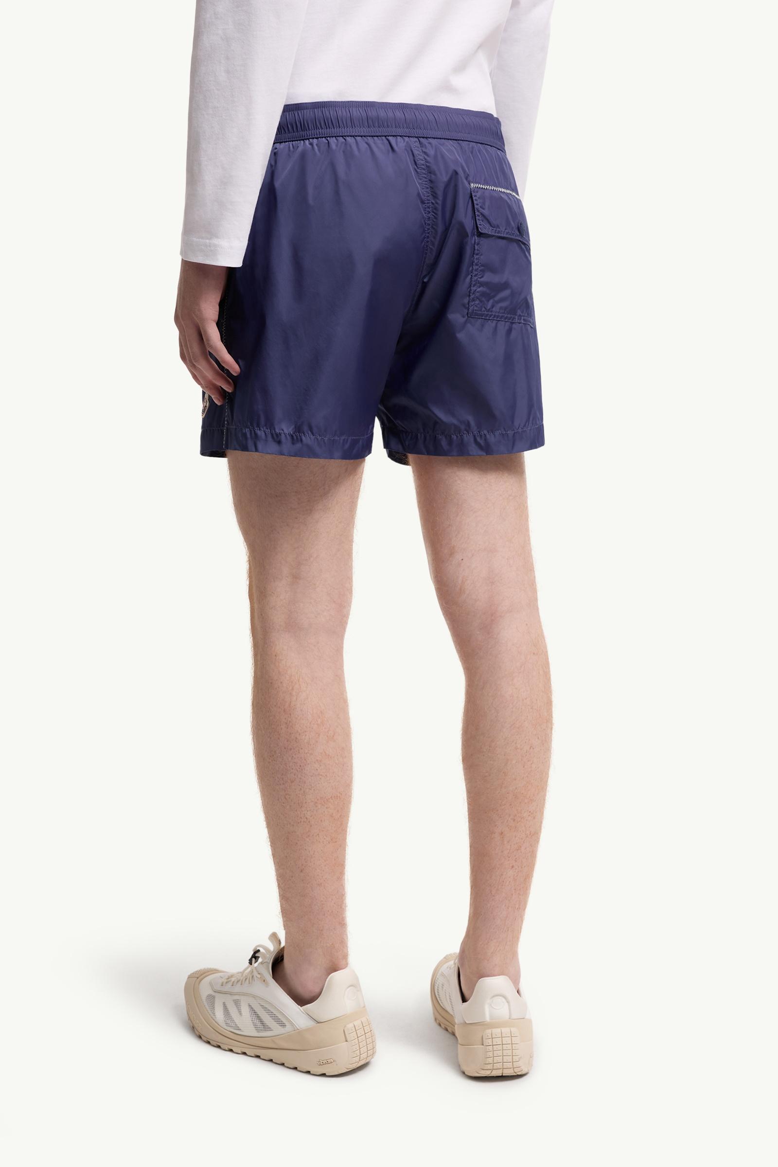 Moncler Logo Swim Shorts Cobalt Blue Cobalt Blue