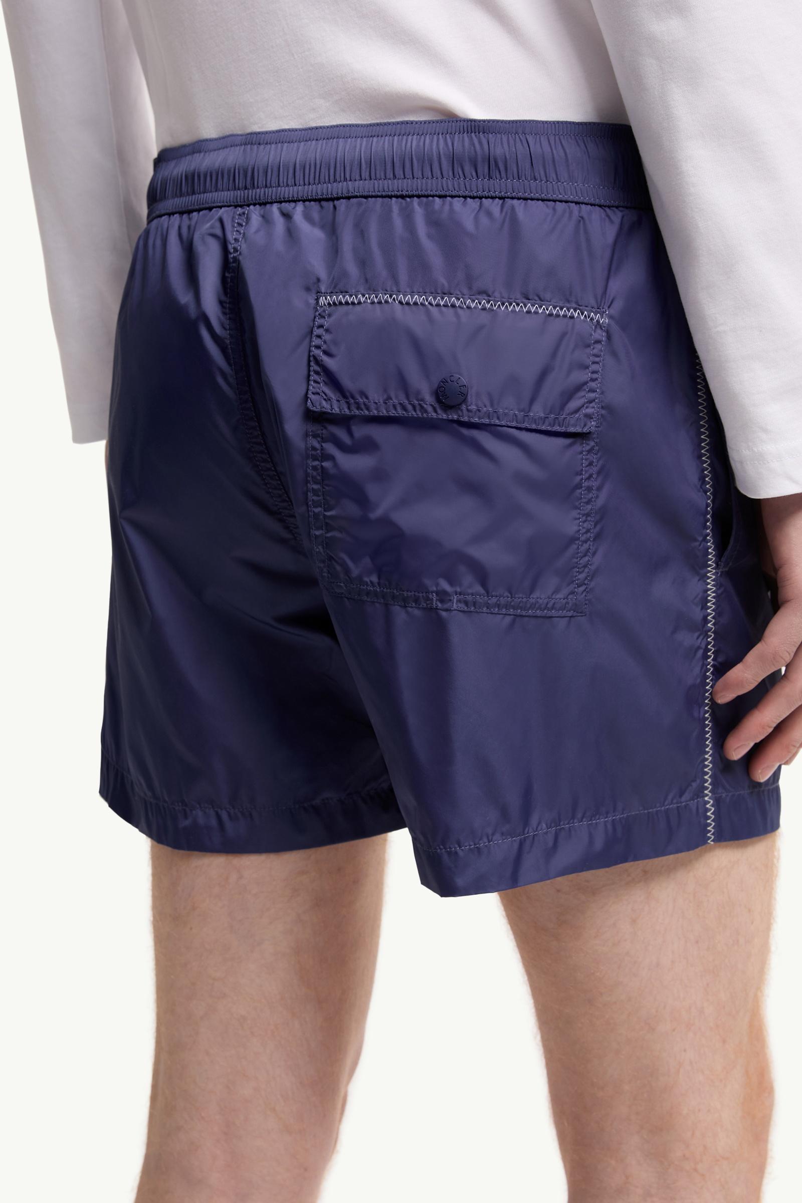 Moncler Logo Swim Shorts Cobalt Blue Cobalt Blue