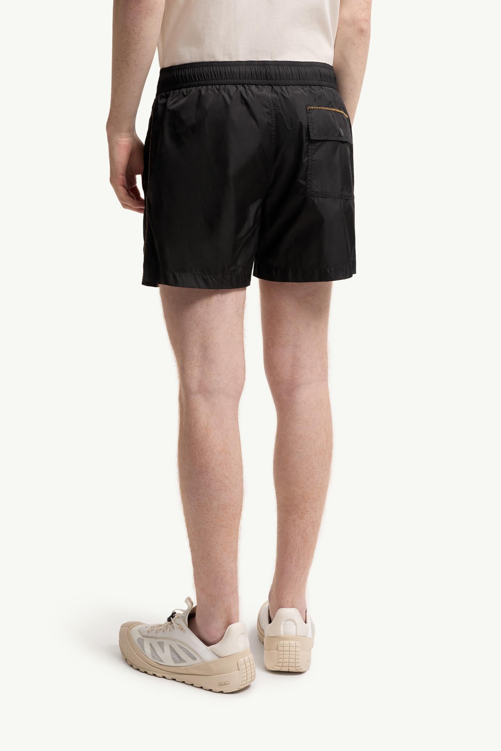 Moncler Logo Swim Shorts Black Black