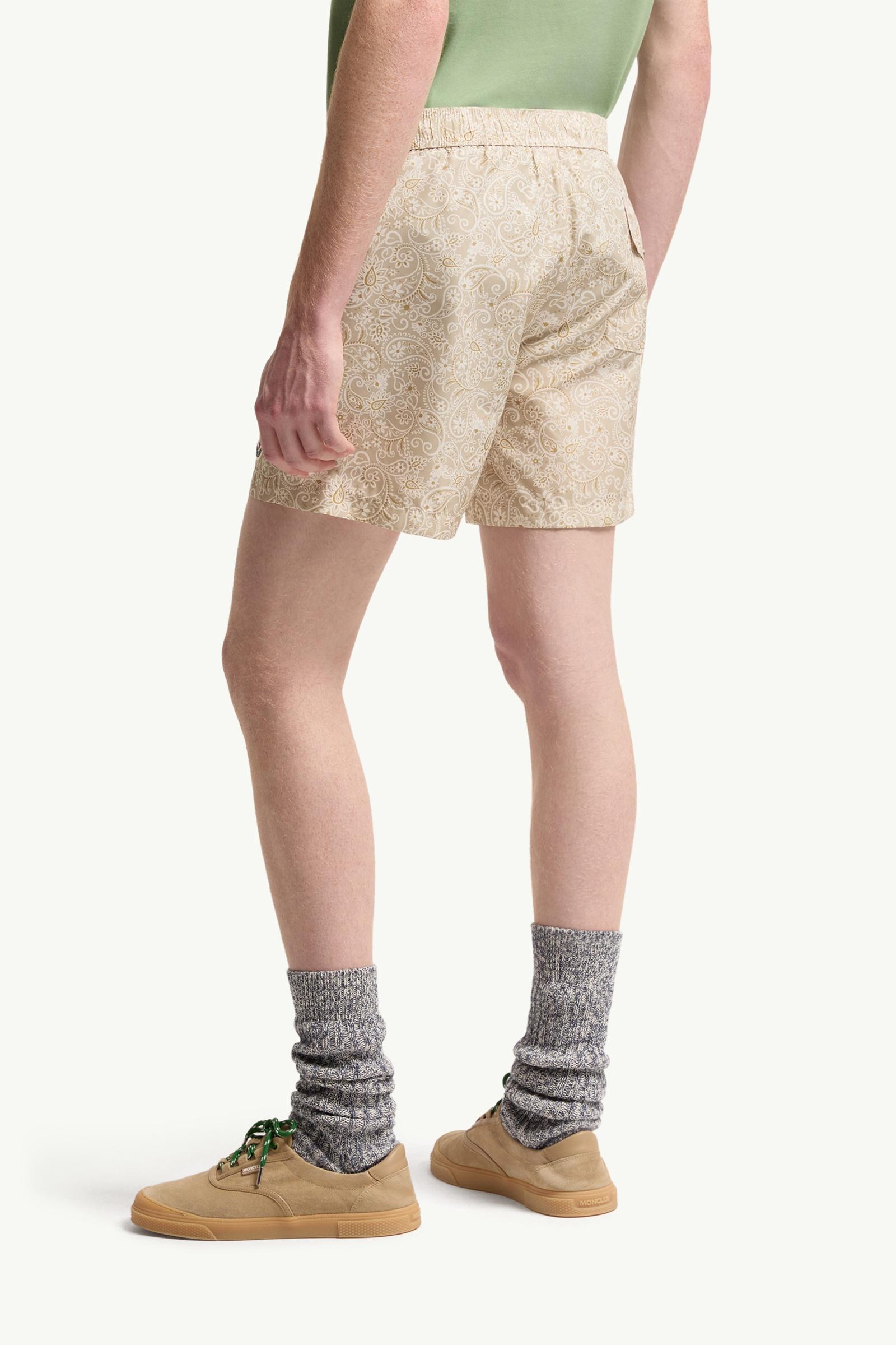 Moncler Paisley Print Swim Shorts Light Beige Light Beige
