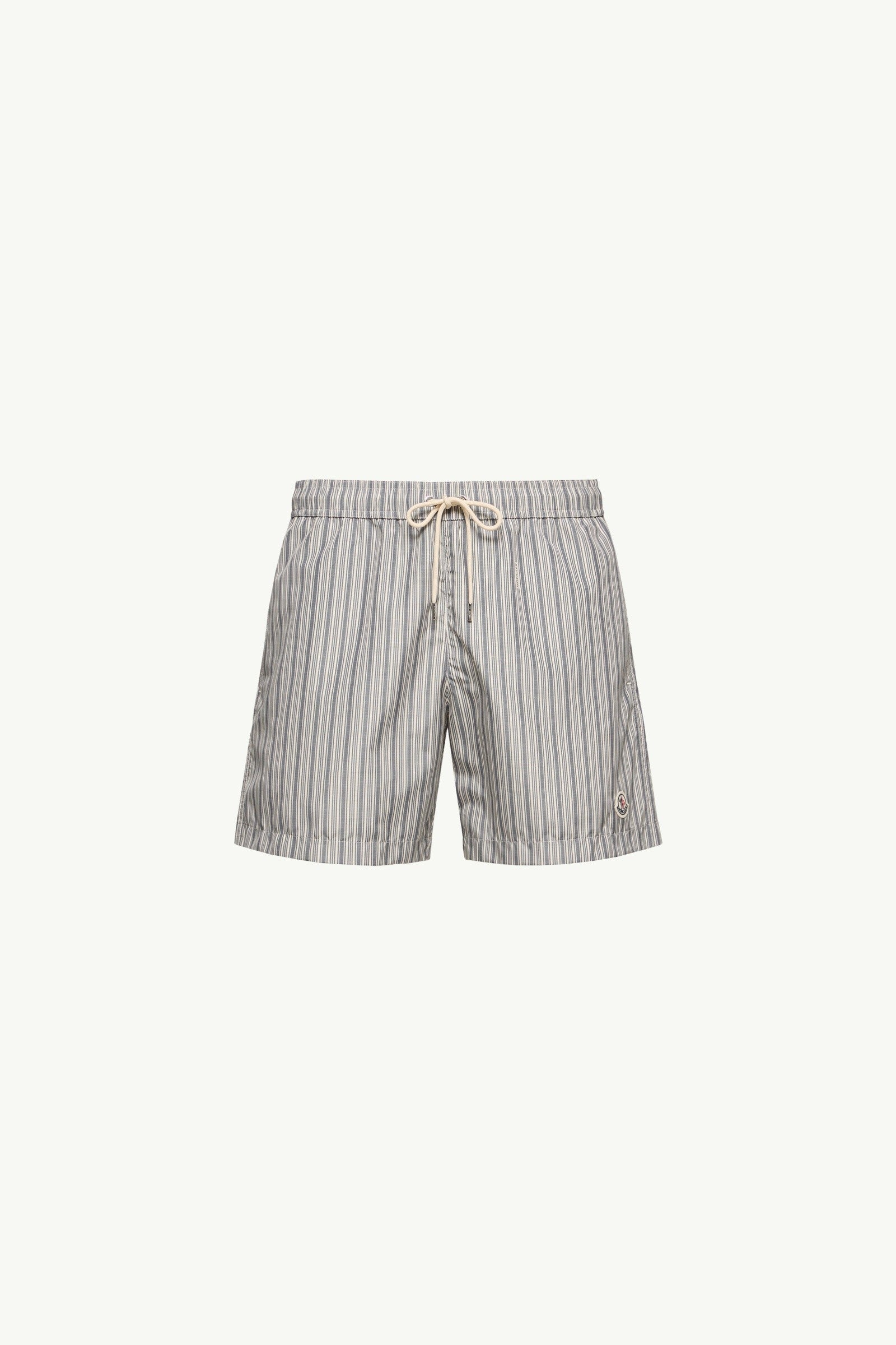 Moncler Striped Swim Shorts White & Blue White & Blue