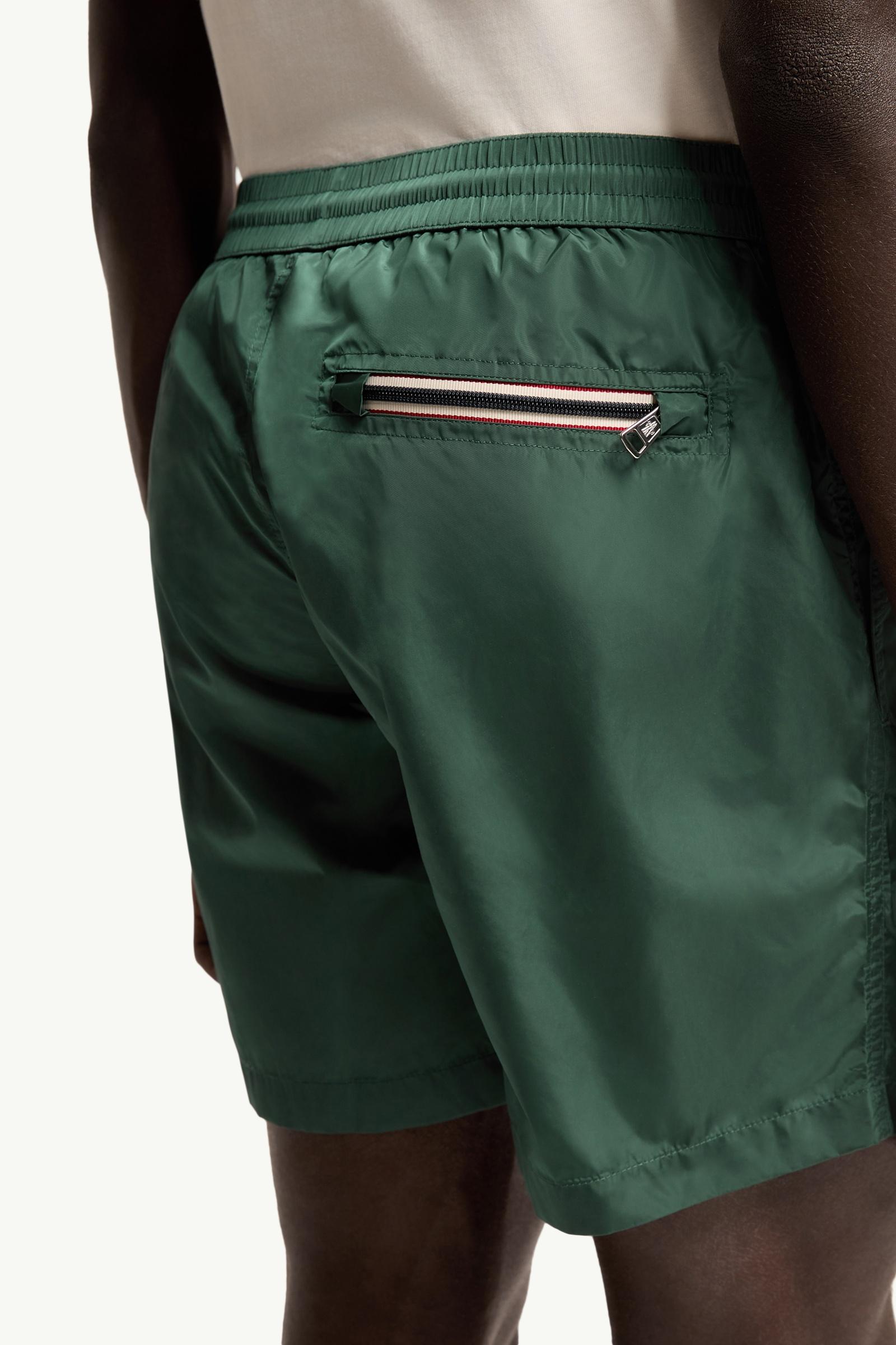 Moncler Logo Patch Swim Shorts Emerald Green Emerald Green