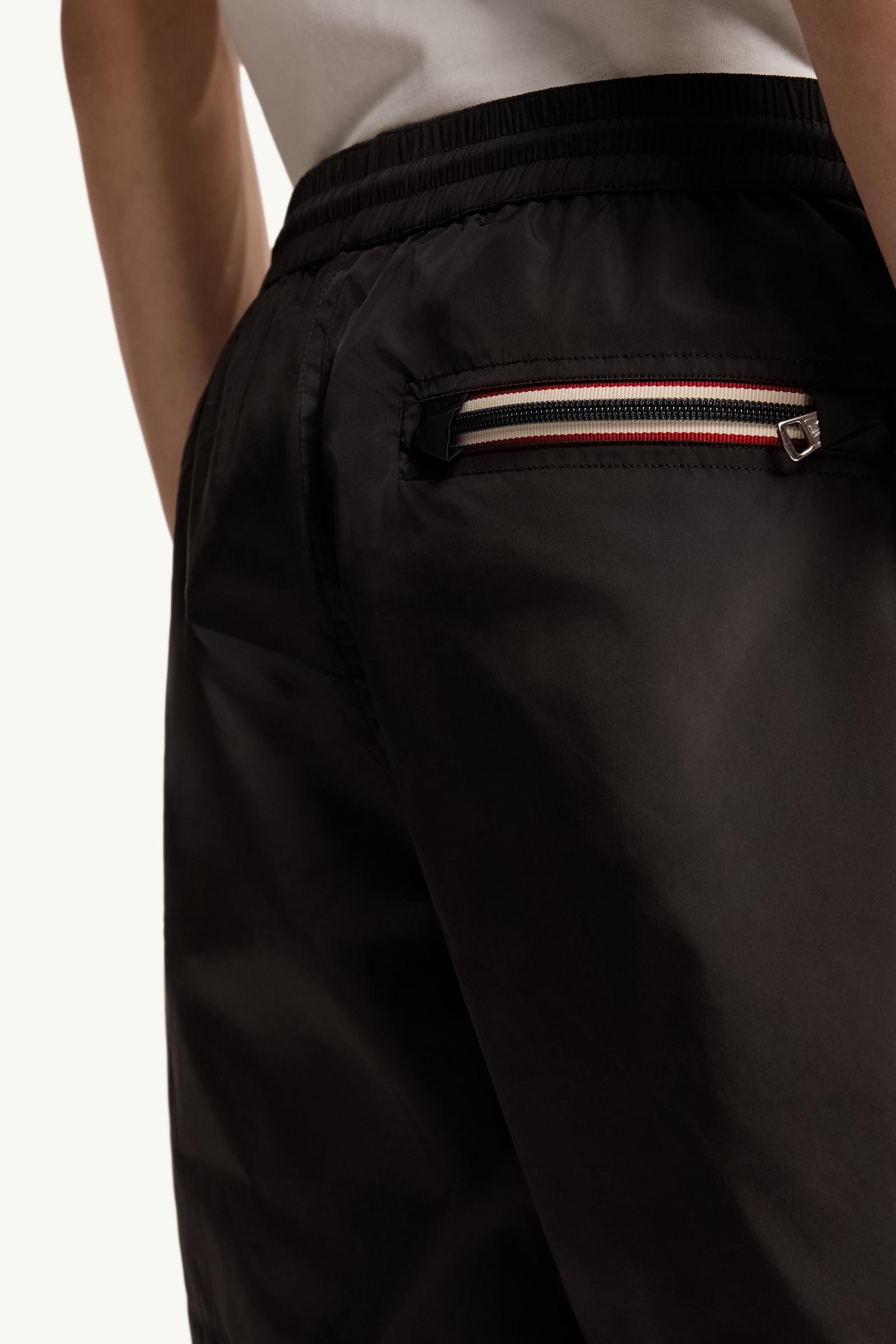Moncler Logo Patch Swim Shorts Black Black