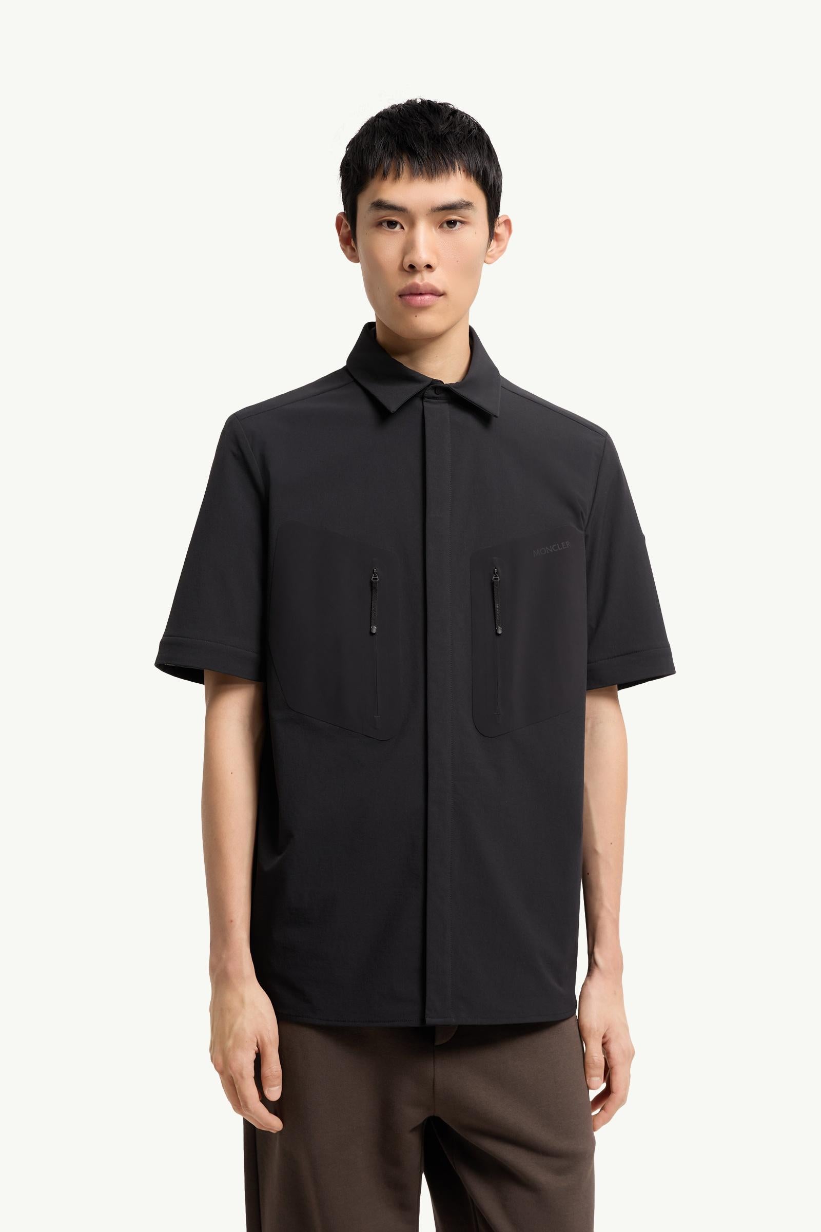 Moncler Logo 2-In1 Shirt Jacket Black Black