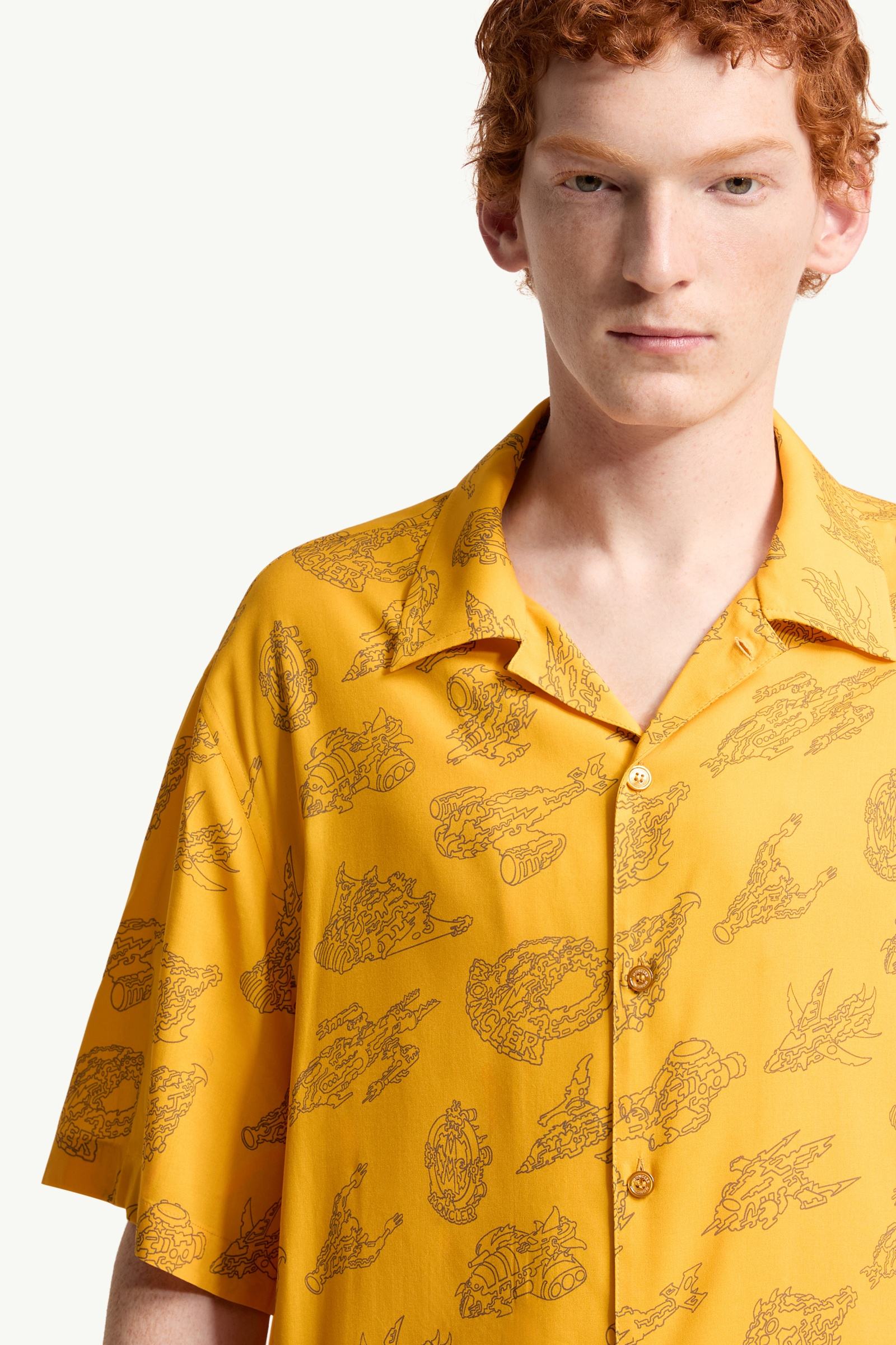 Moncler Space Monduck Short Sleeve Shirt Yellow Yellow