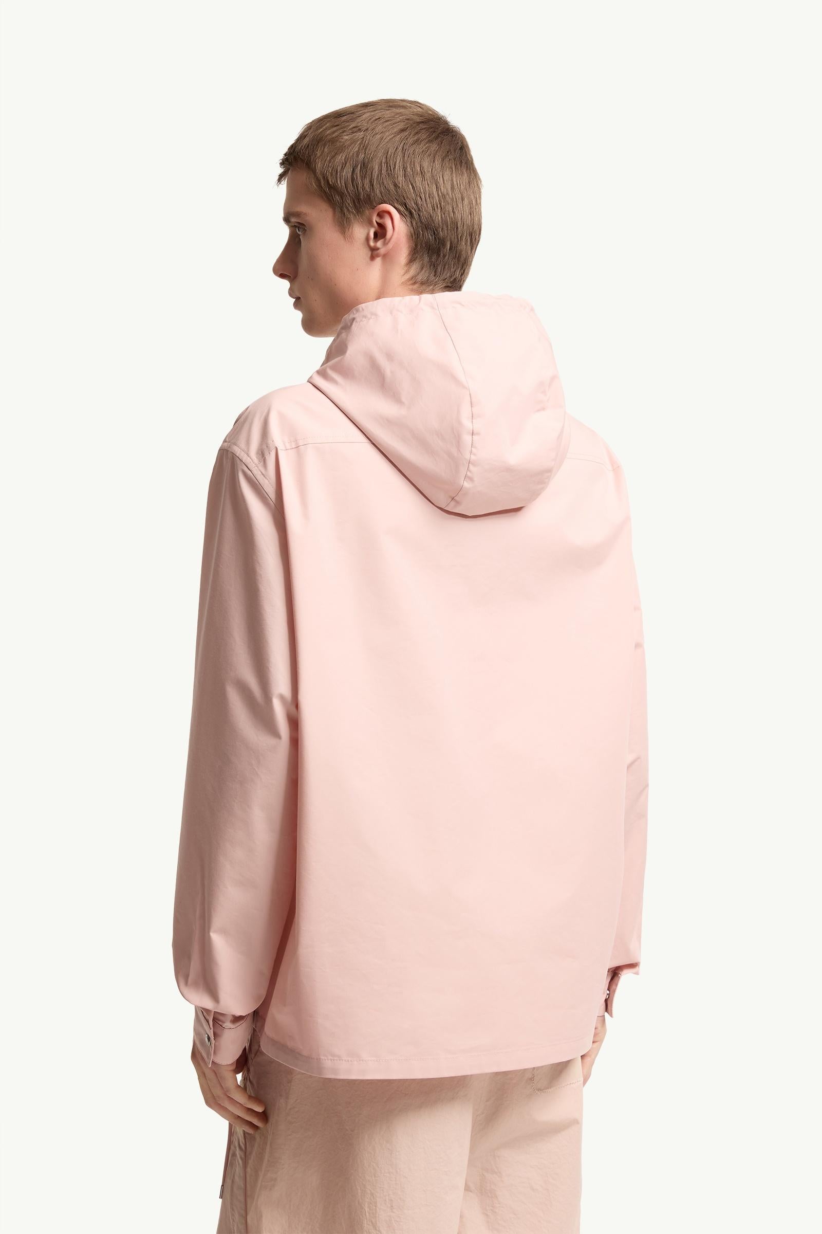 Moncler Cotton Blend Poplin Shirt Jacket Pink Pink
