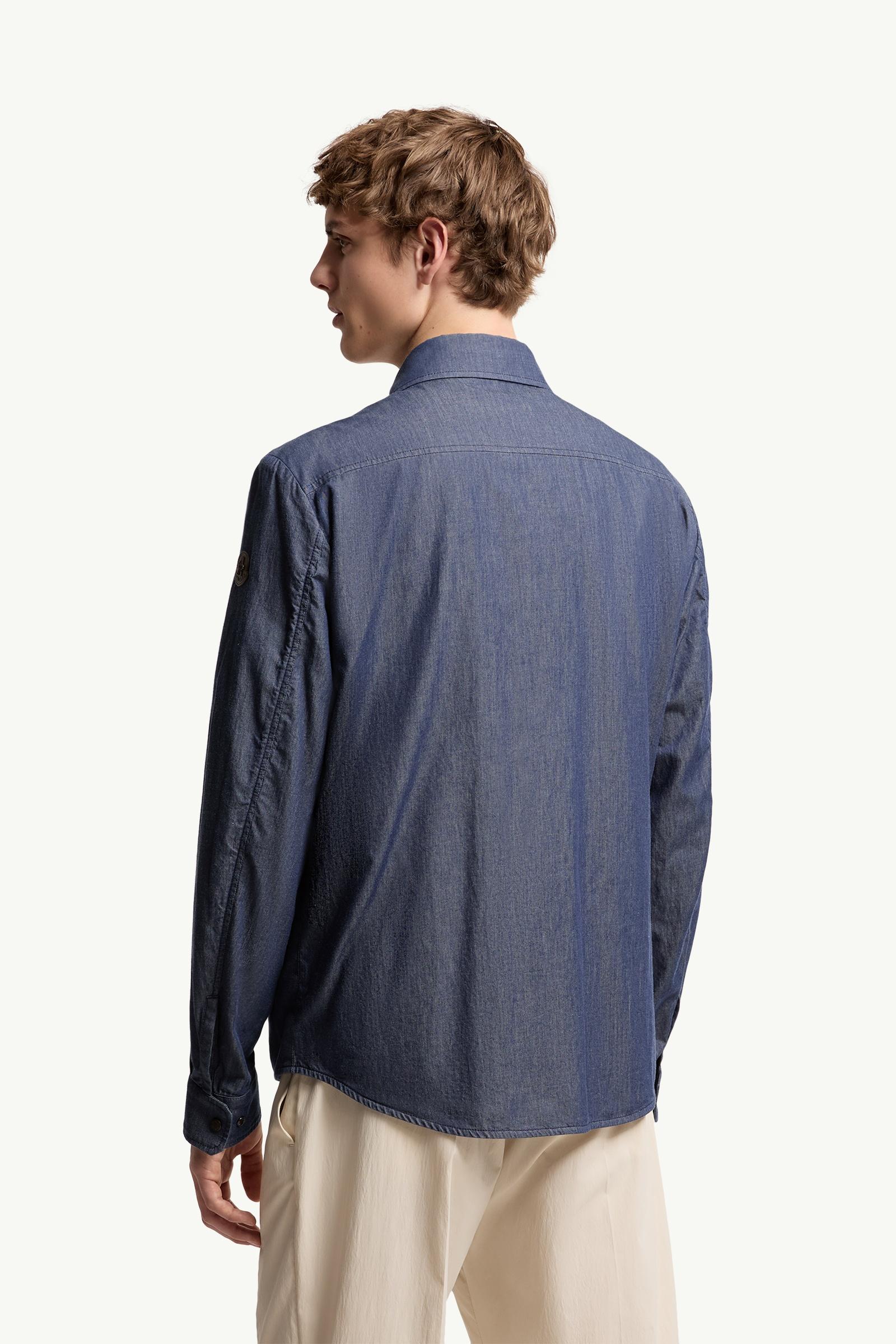 Moncler Denim Shirt Jacket Denim Blue Denim Blue