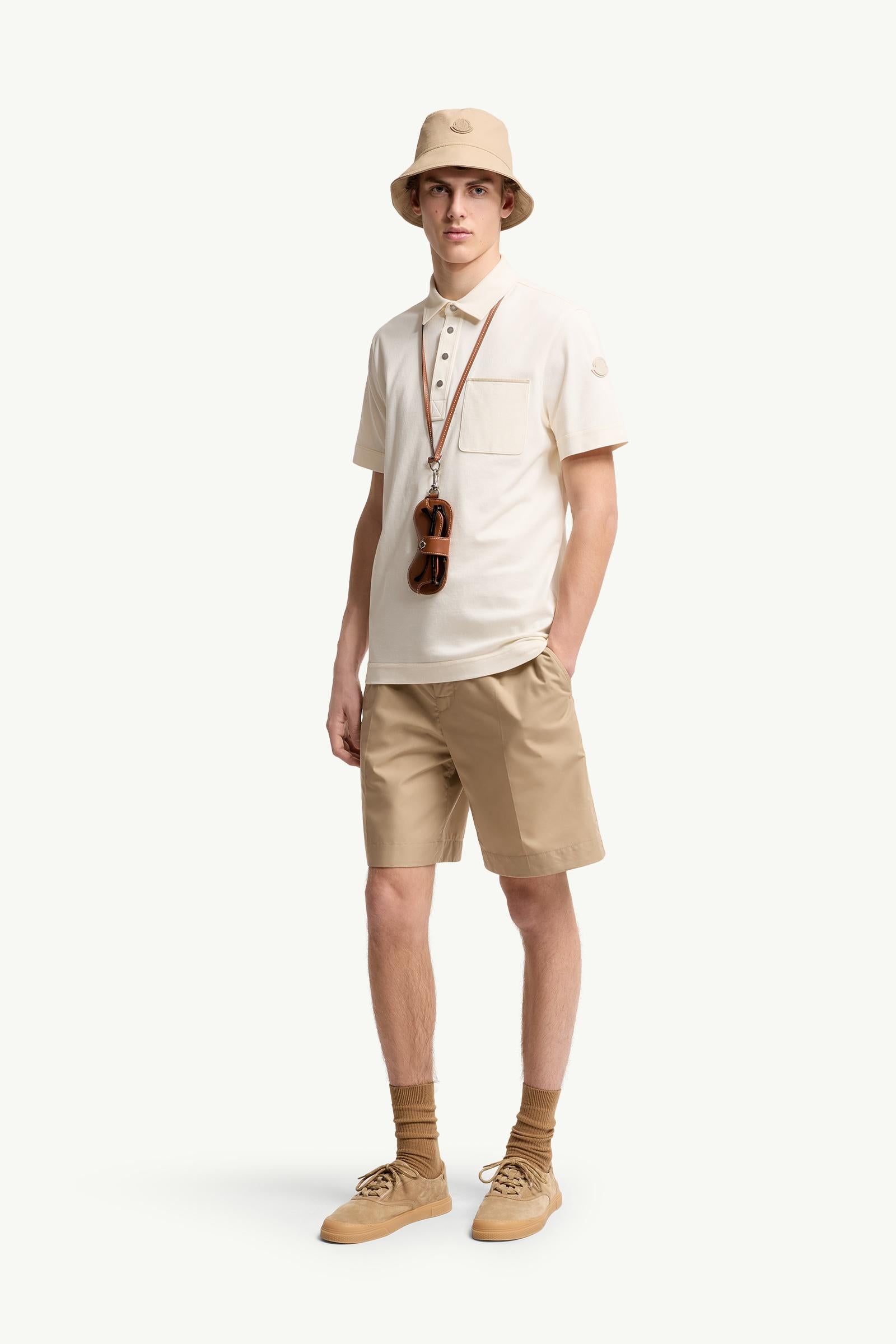 Moncler Cotton Piquet Polo Shirt White White
