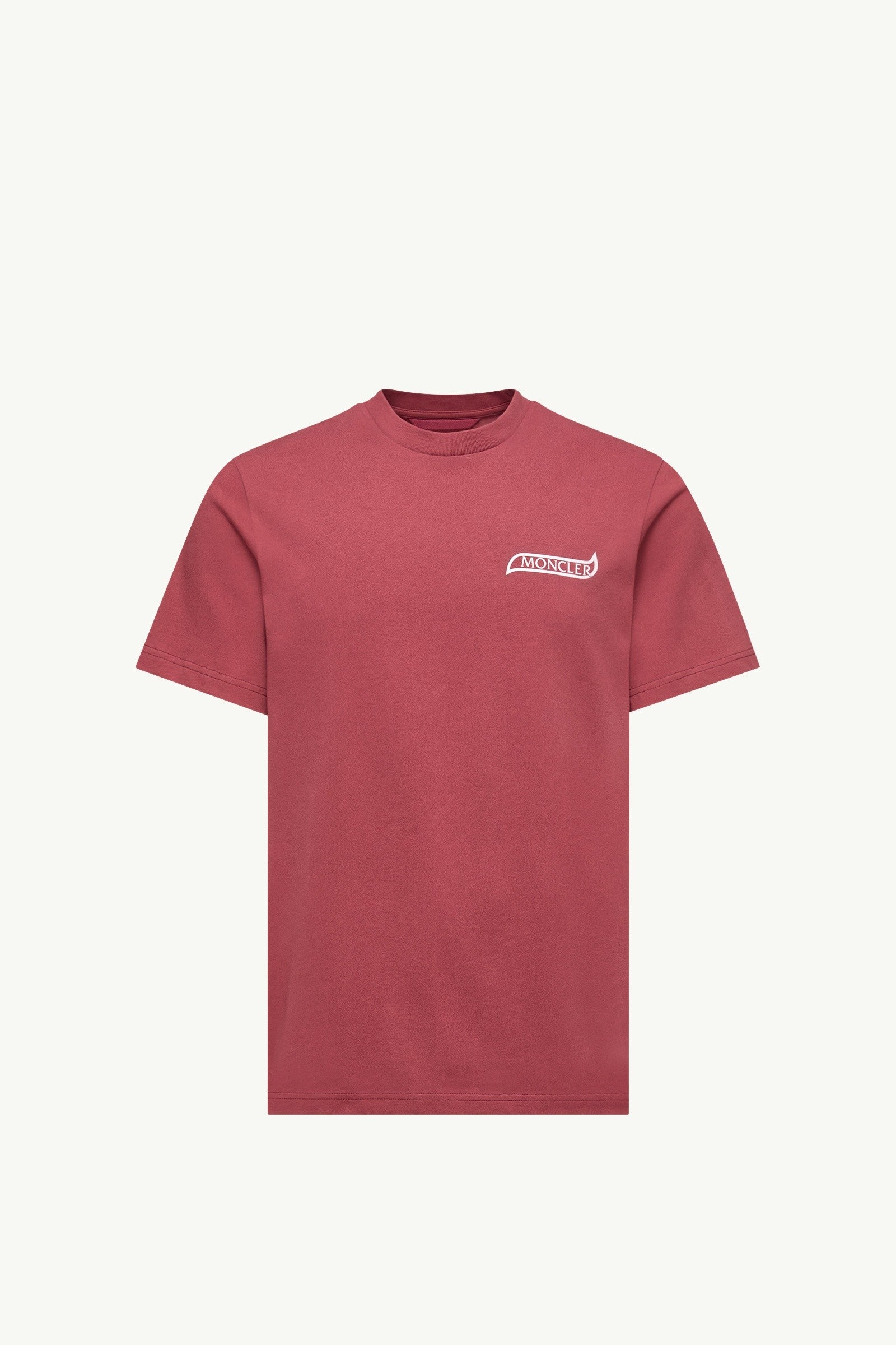 Moncler Logo Cotton T-Shirt Dark Red Dark Red