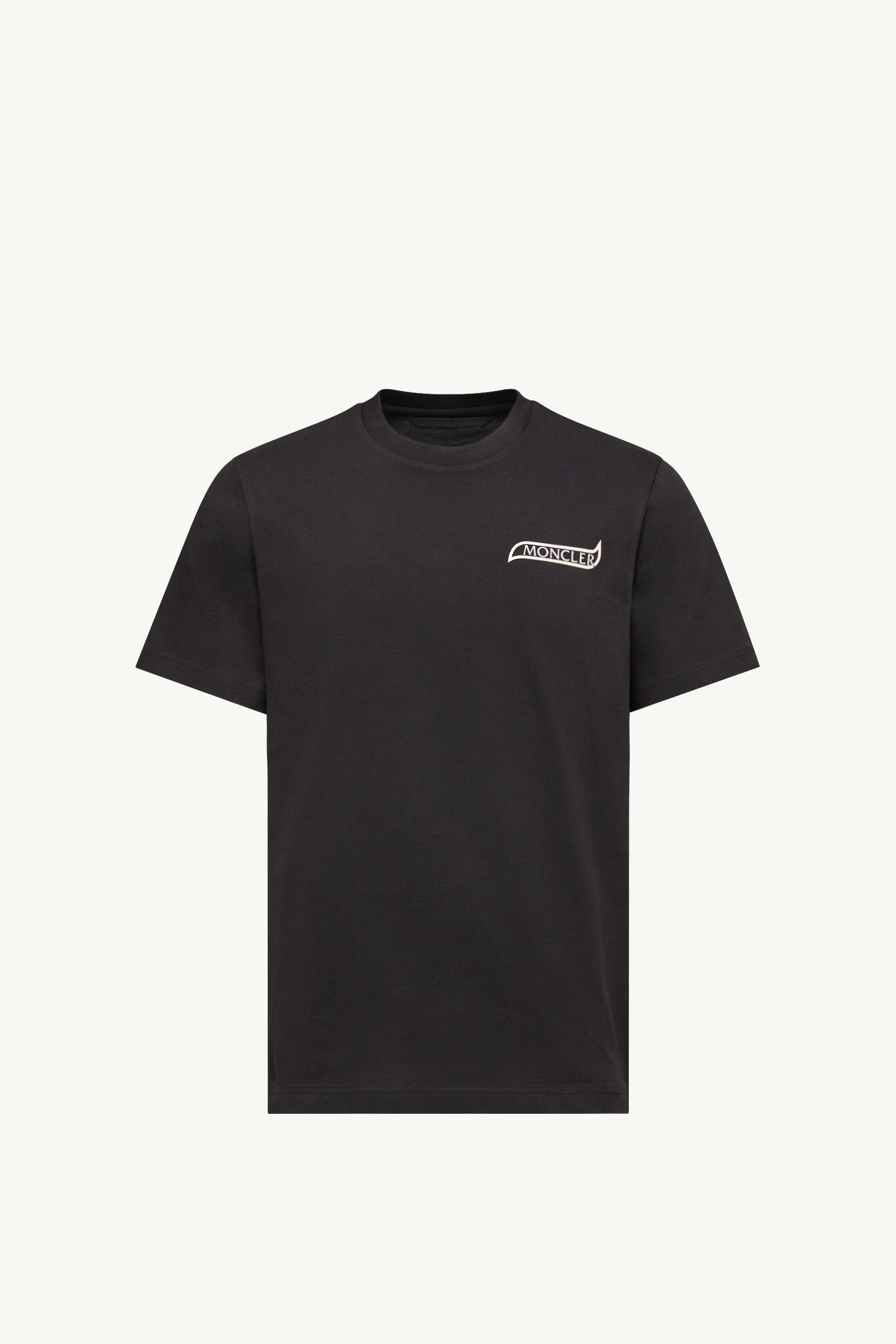 Moncler Logo Cotton T-Shirt Black Black