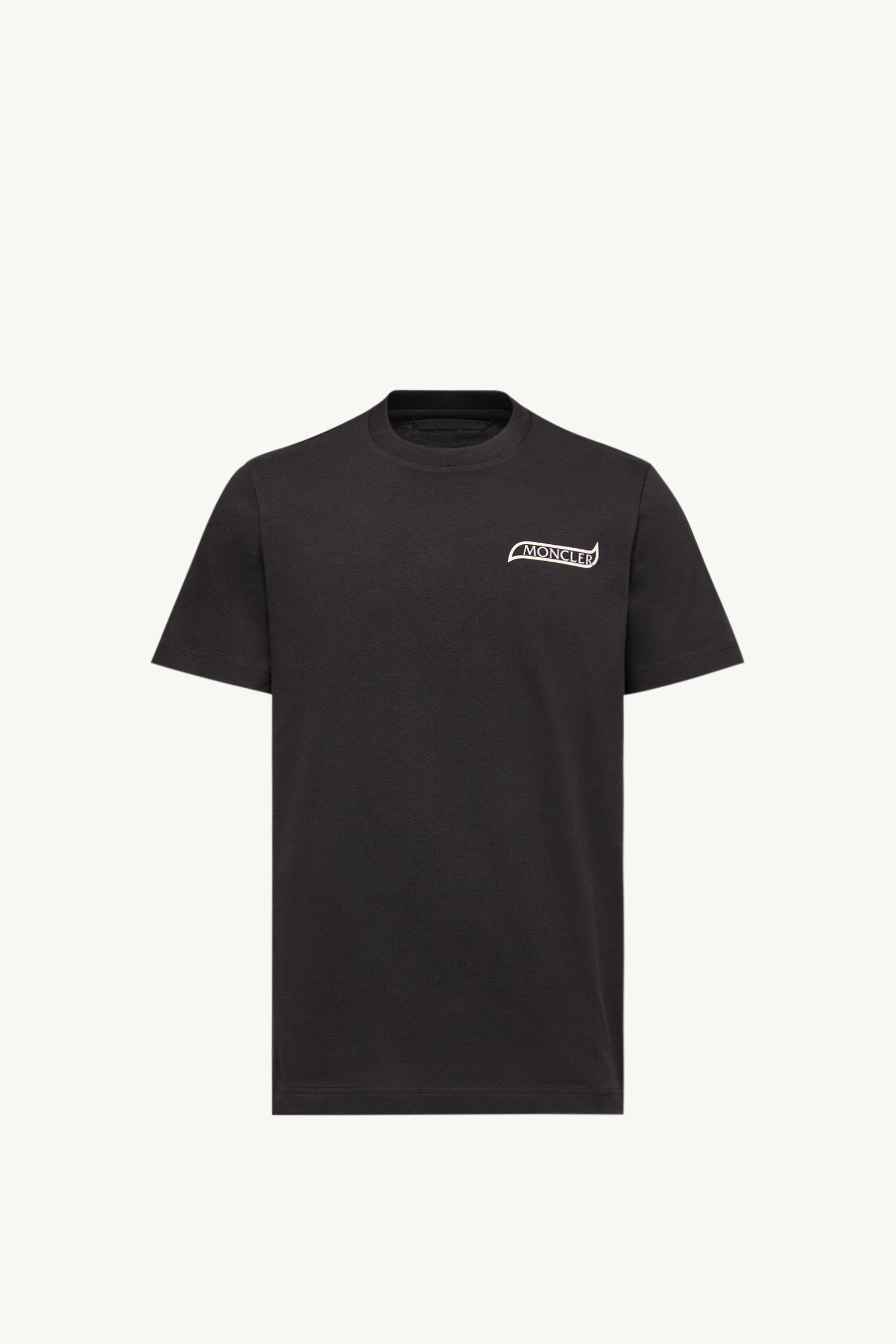 Moncler Logo Cotton T-Shirt Black Black