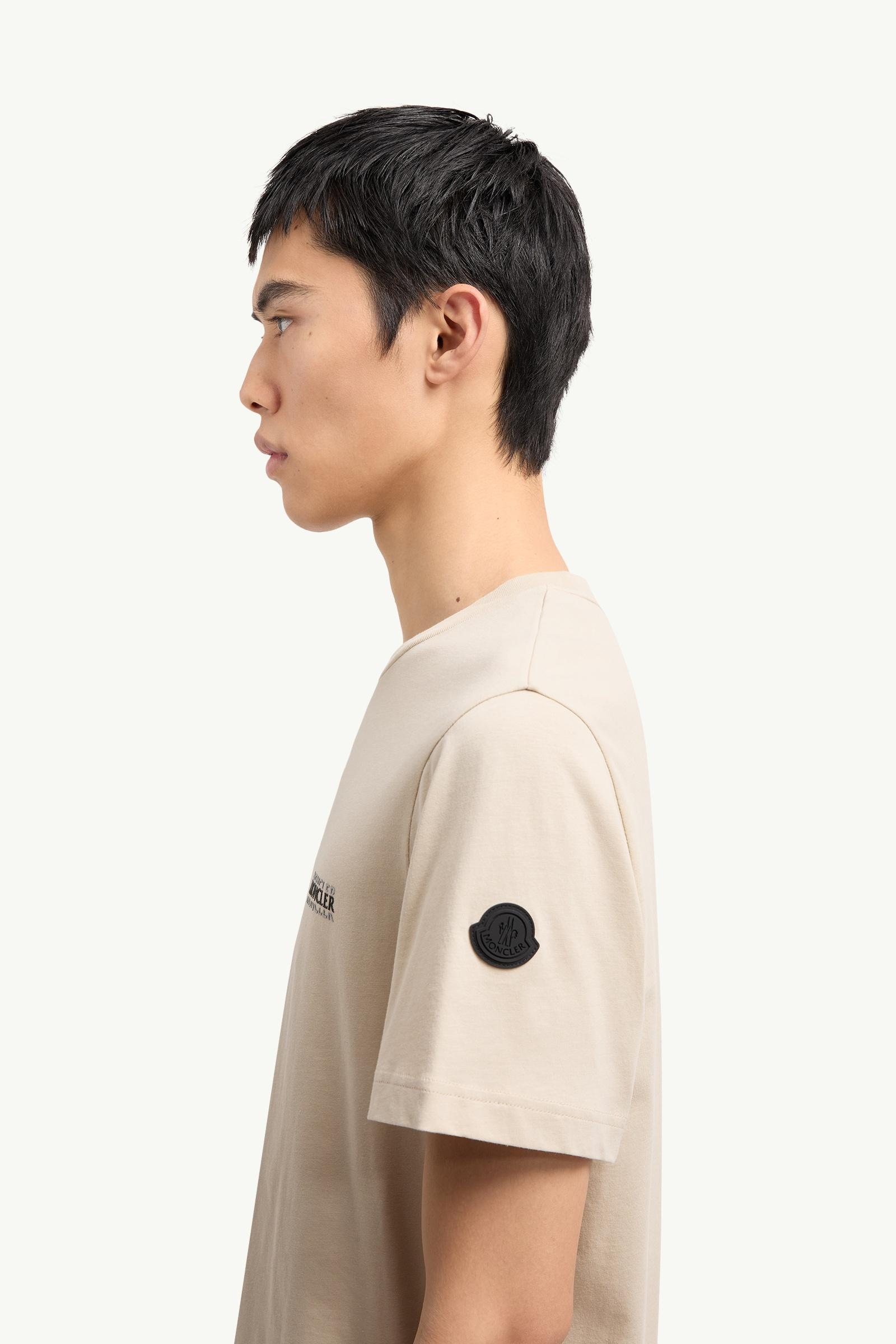 Moncler Logo Cotton Jersey T-Shirt Light Beige Light Beige